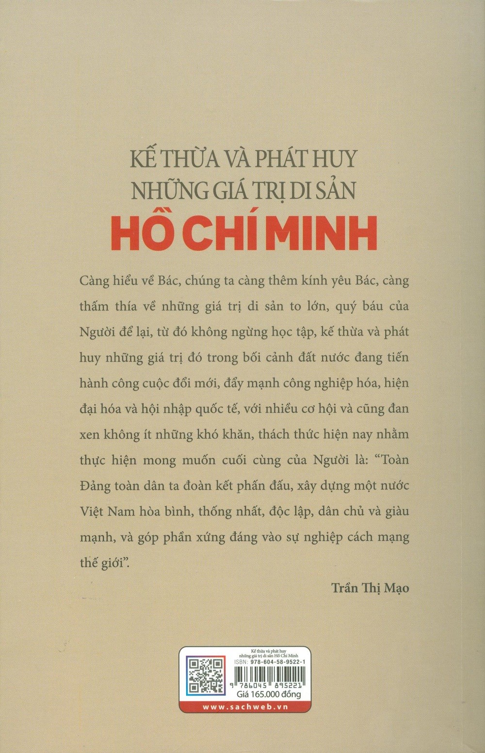 Tải sách Kế Thừa Và Phát Huy Những Di Sản Hồ Chí Minh PDF đọc ebook online, epub online, nghe sách nói audio miễn phí.
