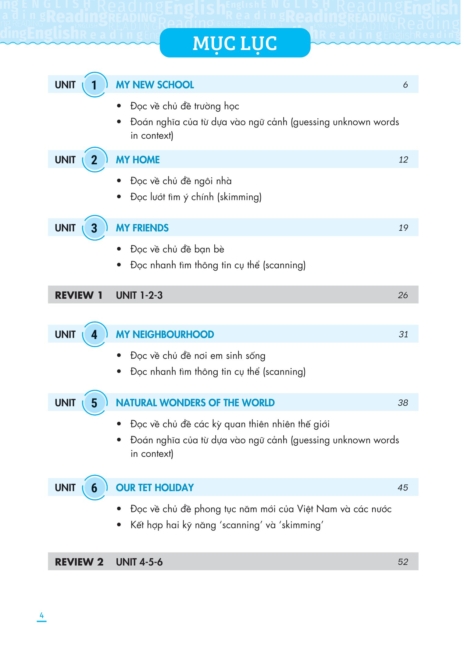 Tải sách Kỹ Năng Đọc Hiểu Tiếng Anh Lớp 6 PDF đọc ebook online, epub online, nghe sách nói audio miễn phí.