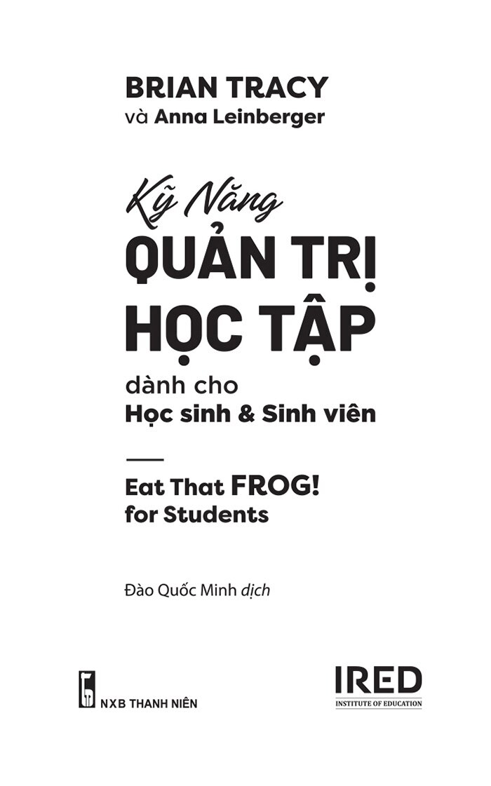 Kỹ Năng Quản Trị Học Tập - Dành Cho Học Sinh Và Sinh Viên PDF Kỹ Năng Quản Trị Học Tập - Dành Cho Học Sinh Và Sinh Viên PDF