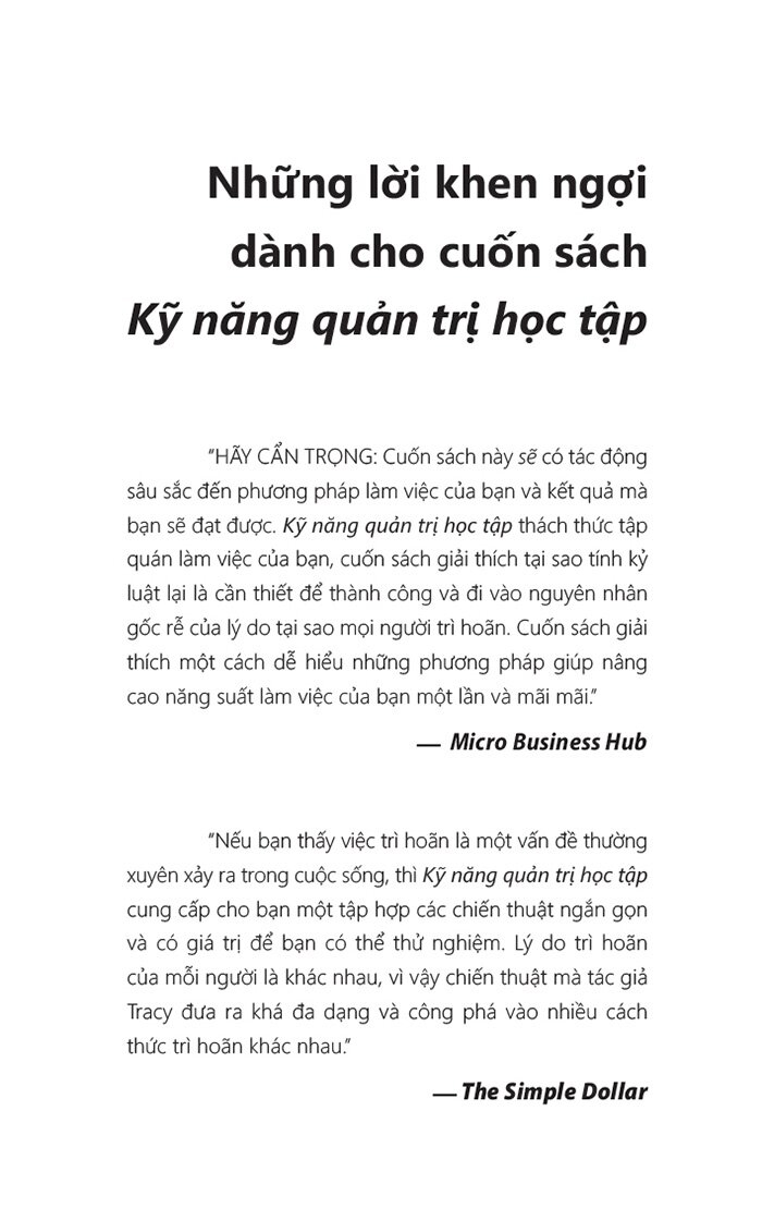Kỹ Năng Quản Trị Học Tập - Dành Cho Học Sinh Và Sinh Viên PDF Kỹ Năng Quản Trị Học Tập - Dành Cho Học Sinh Và Sinh Viên PDF