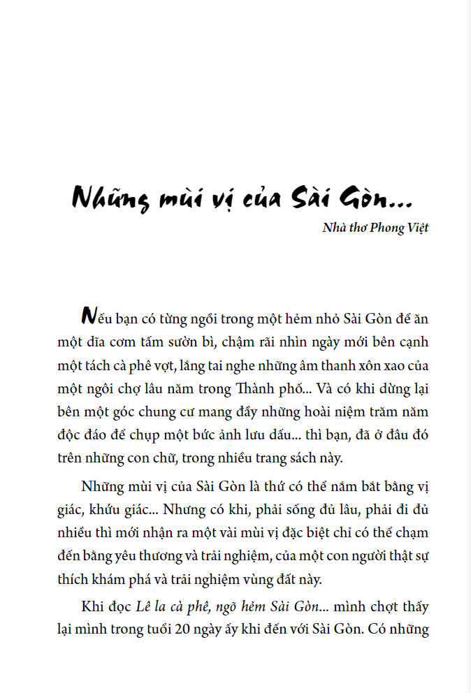 Lê La Cà Phê, Ngõ Hẻm Sài Gòn PDF đọc ebook online, epub online, nghe sách nói audio miễn phí.