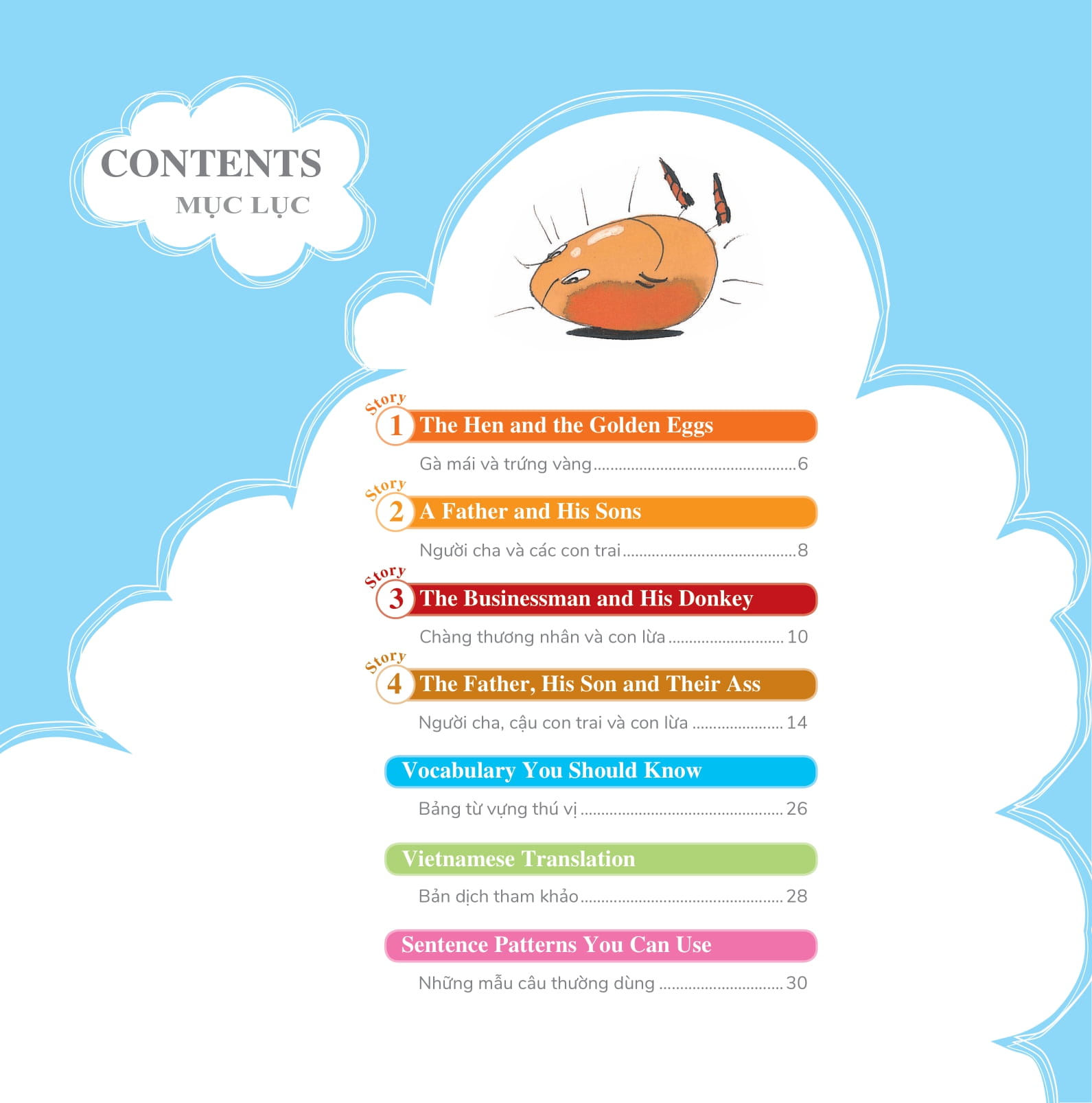 Learn English With Fables 2 - Học Tiếng Anh Qua Truyện Ngụ Ngôn - Tập 2 - The Hen And The Golden Eggs - Gà Mái Và Trứng Vàng PDF đọc ebook online, epub online, nghe sách nói audio miễn phí. Tải sách Learn English With Fables 2 - Học Tiếng Anh Qua Truyện Ngụ Ngôn - Tập 2 - The Hen And The Golden Eggs - Gà Mái Và Trứng Vàng PDF đọc ebook online, epub online, nghe sách nói audio miễn phí.