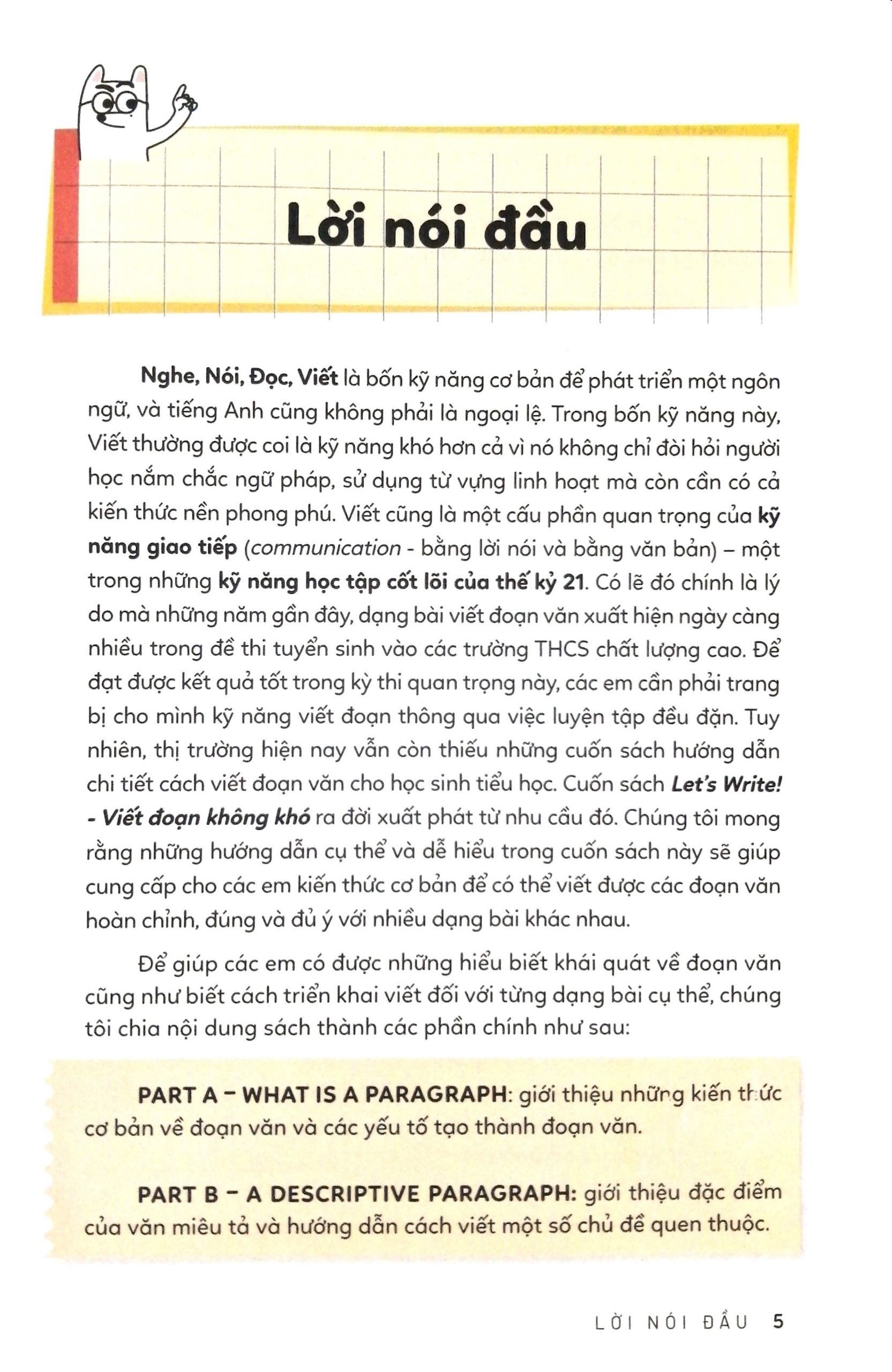 Bộ Let’s Write! 01 - Viết Đoạn Không Khó PDF đọc ebook online, epub online, nghe sách nói audio miễn phí.