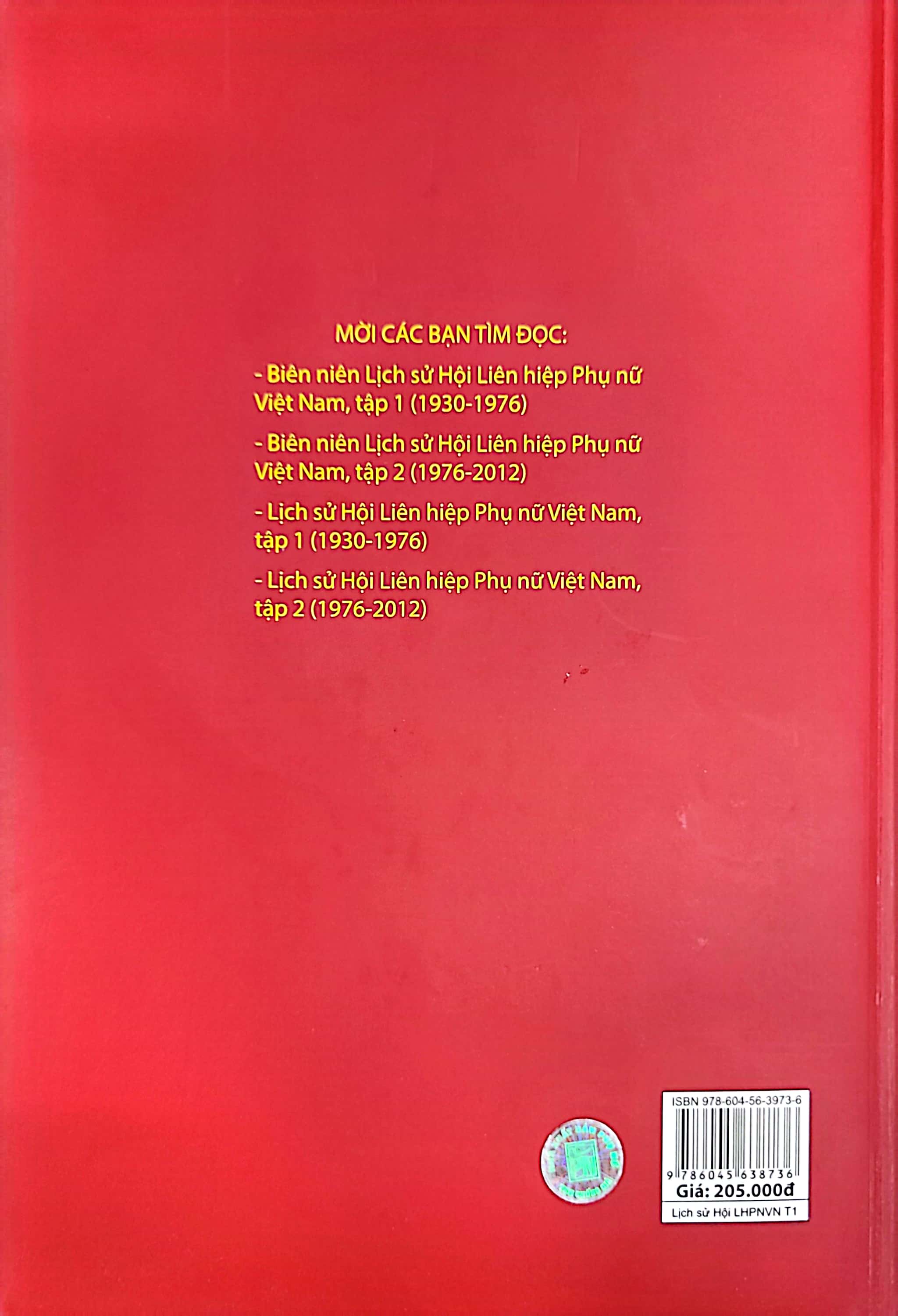 Bộ Lịch Sử Hội Liên Hiệp Phụ Nữ Việt Nam - Tập 1 PDF Bộ Lịch Sử Hội Liên Hiệp Phụ Nữ Việt Nam - Tập 1 PDF