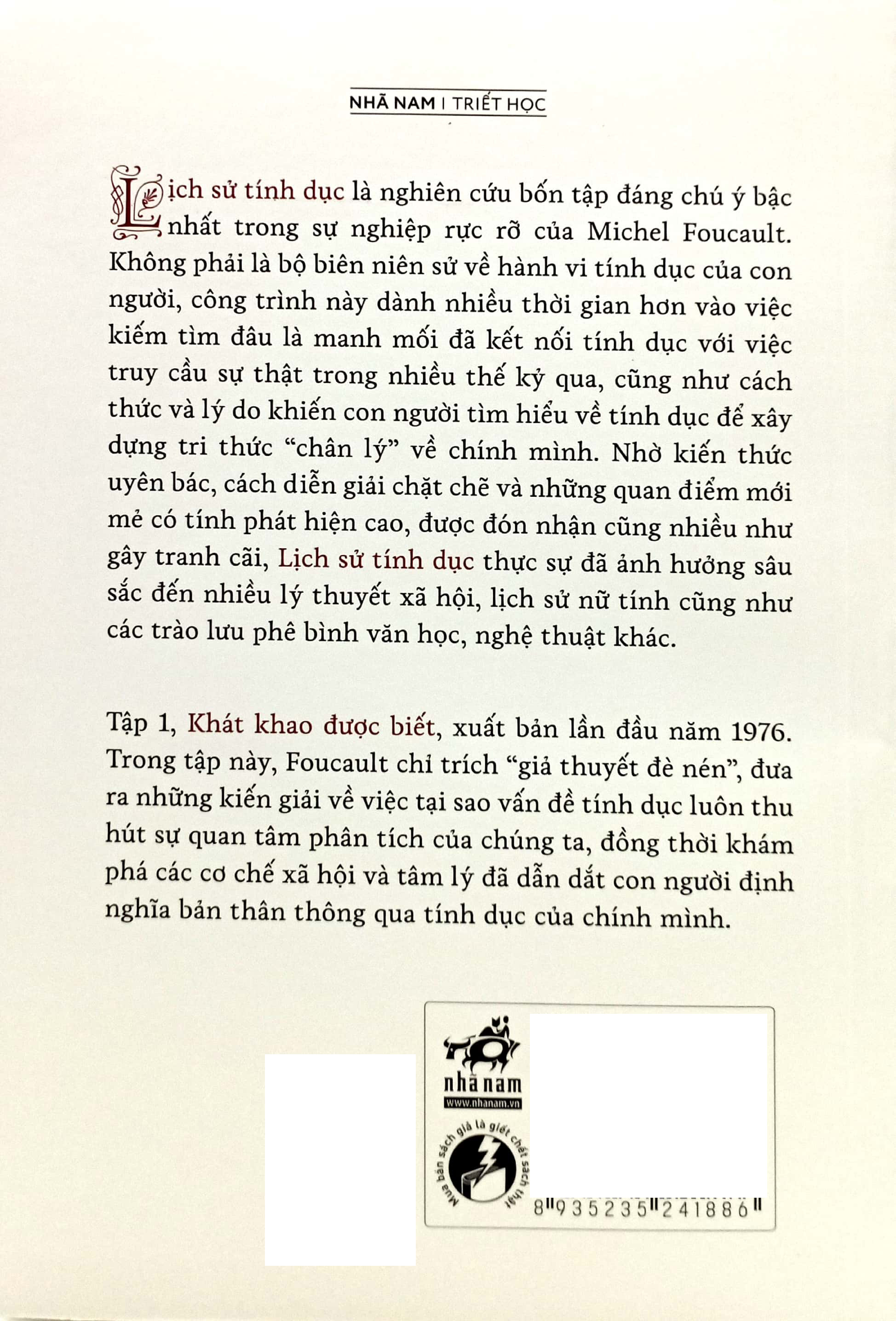 Lịch Sử Tính Dục - Tập 1 - Khát Khao Được Biết PDF Lịch Sử Tính Dục - Tập 1 - Khát Khao Được Biết PDF