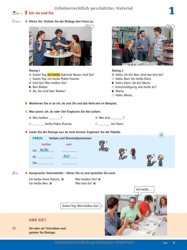 Miteinander Deutsch Für Alltag Und Beruf A1.1 Linie 1 A1.1: Deutsch in Alltag und Beruf. Kurs- und Übungsbuch mit DVD
