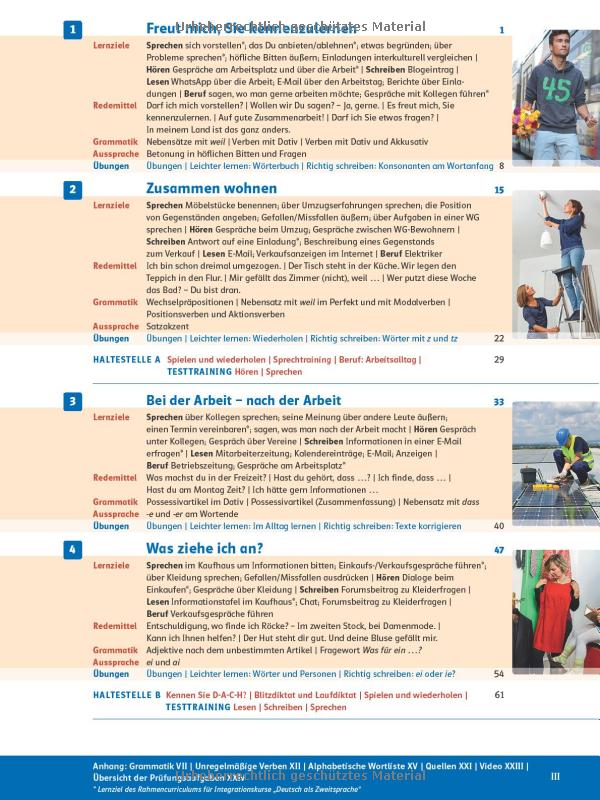 Linie 1 A2.1: Deutsch in Alltag und Beruf. Kurs- und Übungsbuch mit DVD-ROM