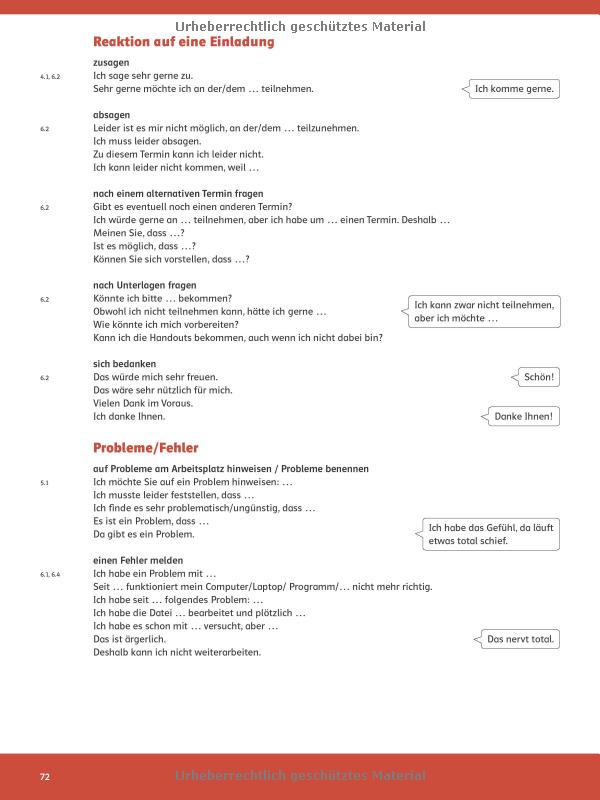 Linie 1 Beruf B2 Kurs Und übungsbuch Lösungen Linie 1 Beruf B2: Situationen, Redemittel, Wortschatz. Kurs- und