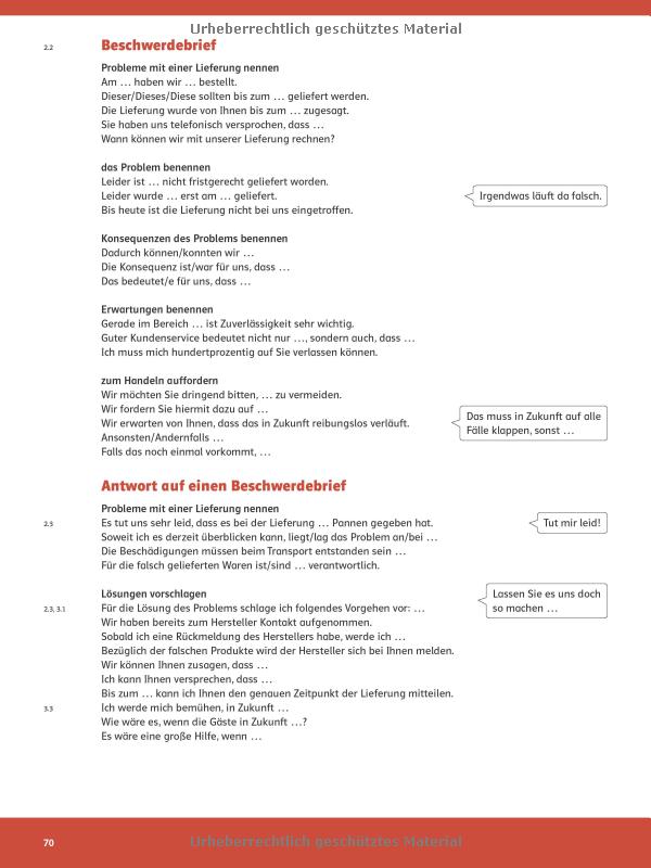 Linie 1 Beruf B2 Kurs Und übungsbuch Lösungen Linie 1 Beruf B2: Situationen, Redemittel, Wortschatz. Kurs- und