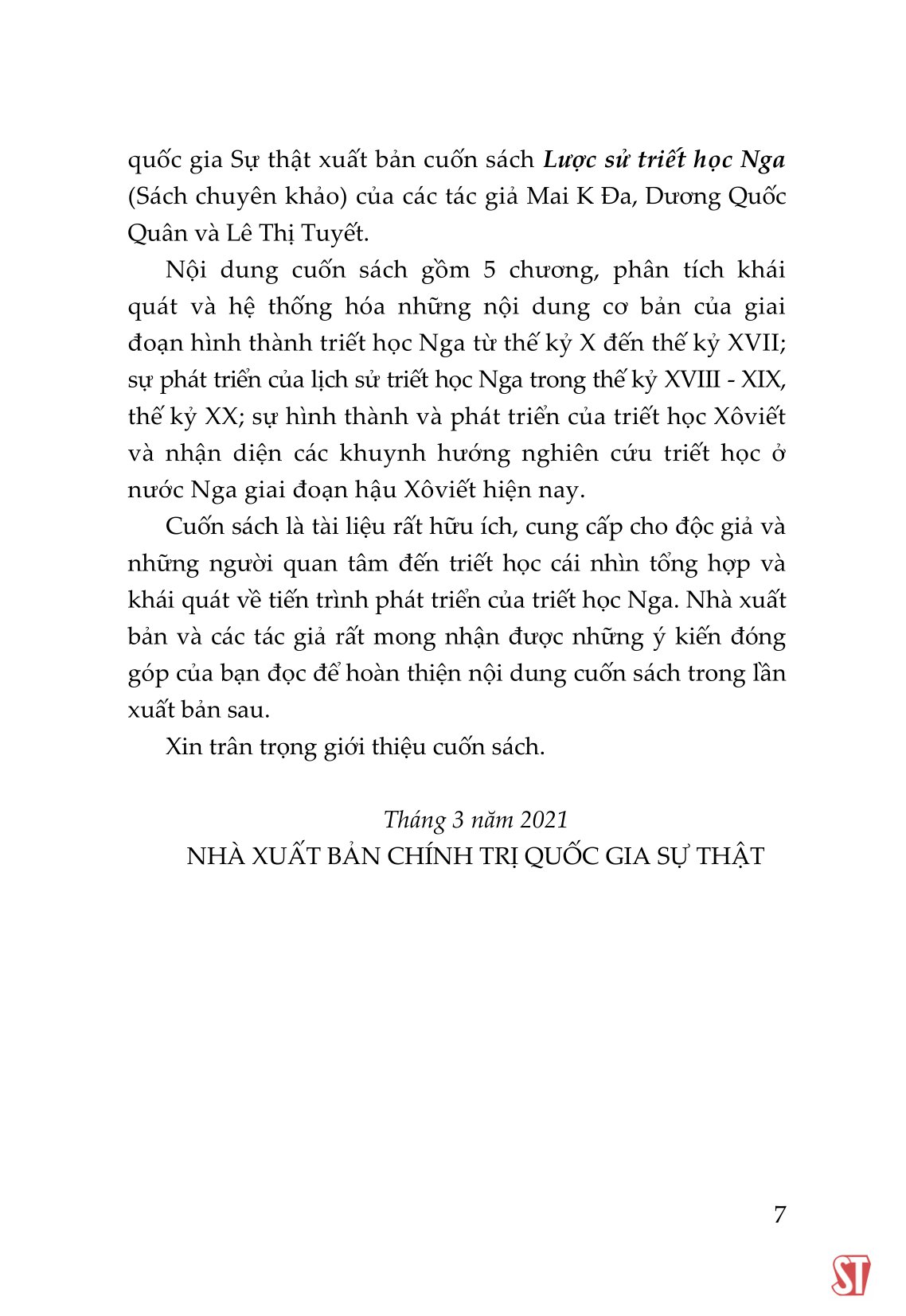 Lược Sử Triết Học Nga Sách Chuyên Khảo PDF Lược Sử Triết Học Nga Sách Chuyên Khảo PDF
