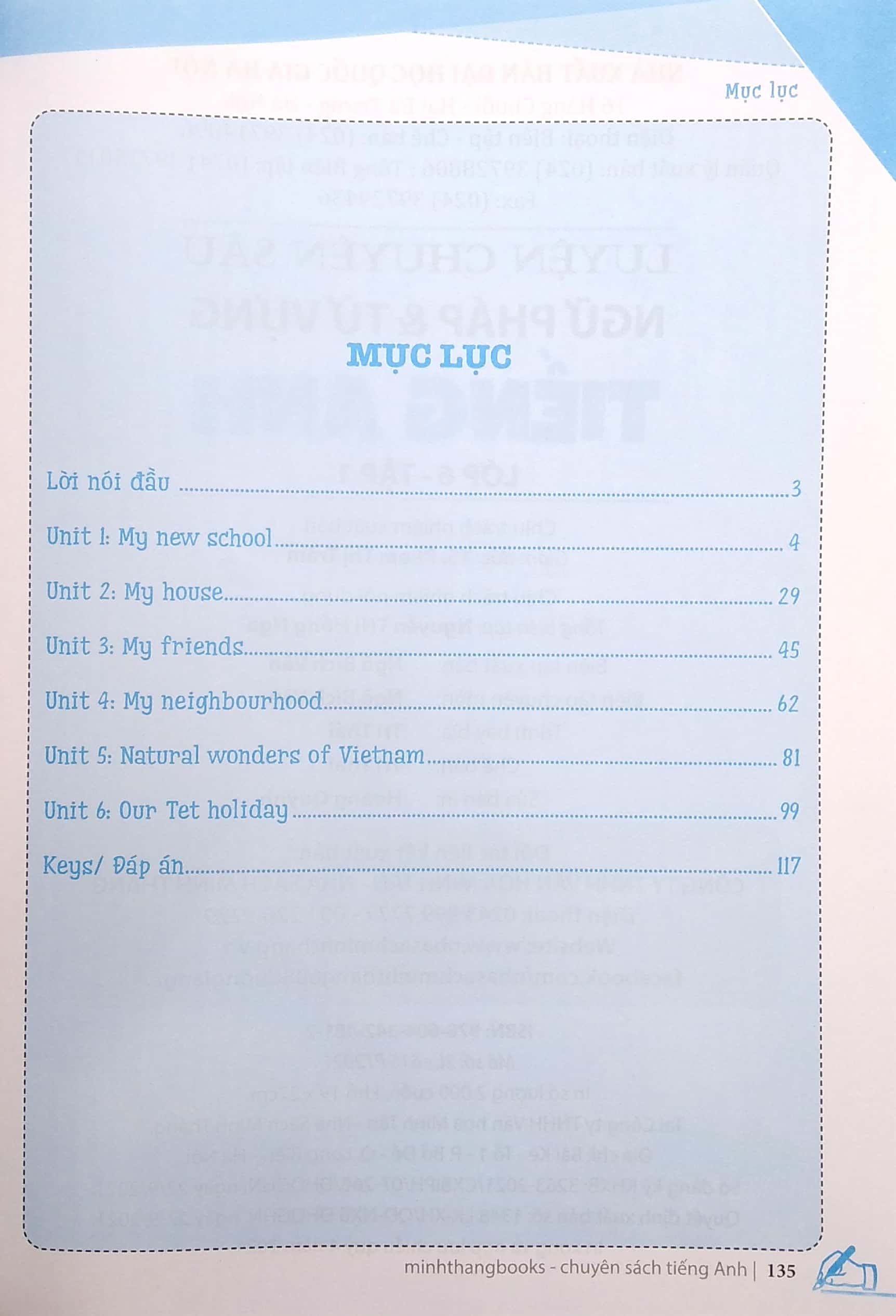 Luyện Chuyên Sâu Ngữ Pháp Và Từ Vựng Tiếng Anh Lớp 6 - Tập 1 PDF đọc ebook online, epub online, nghe sách nói audio miễn phí.
