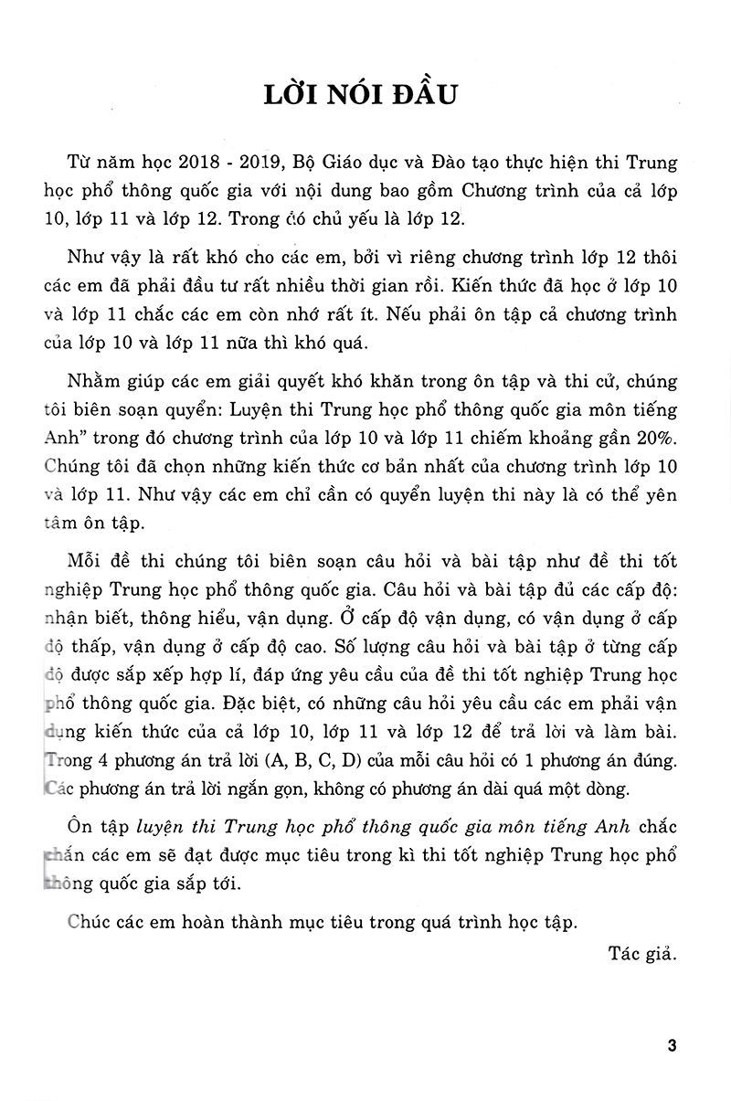 Luyện Thi Trung Học Phổ Thông Quốc Gia 2019 - Môn Tiếng Anh (Biên Soạn Theo Chương Trình Trắc Nghiệm) PDF đọc ebook online, epub online, nghe sách nói audio miễn phí. Tải sách Luyện Thi Trung Học Phổ Thông Quốc Gia 2019 - Môn Tiếng Anh (Biên Soạn Theo Chương Trình Trắc Nghiệm) PDF đọc ebook online, epub online, nghe sách nói audio miễn phí.