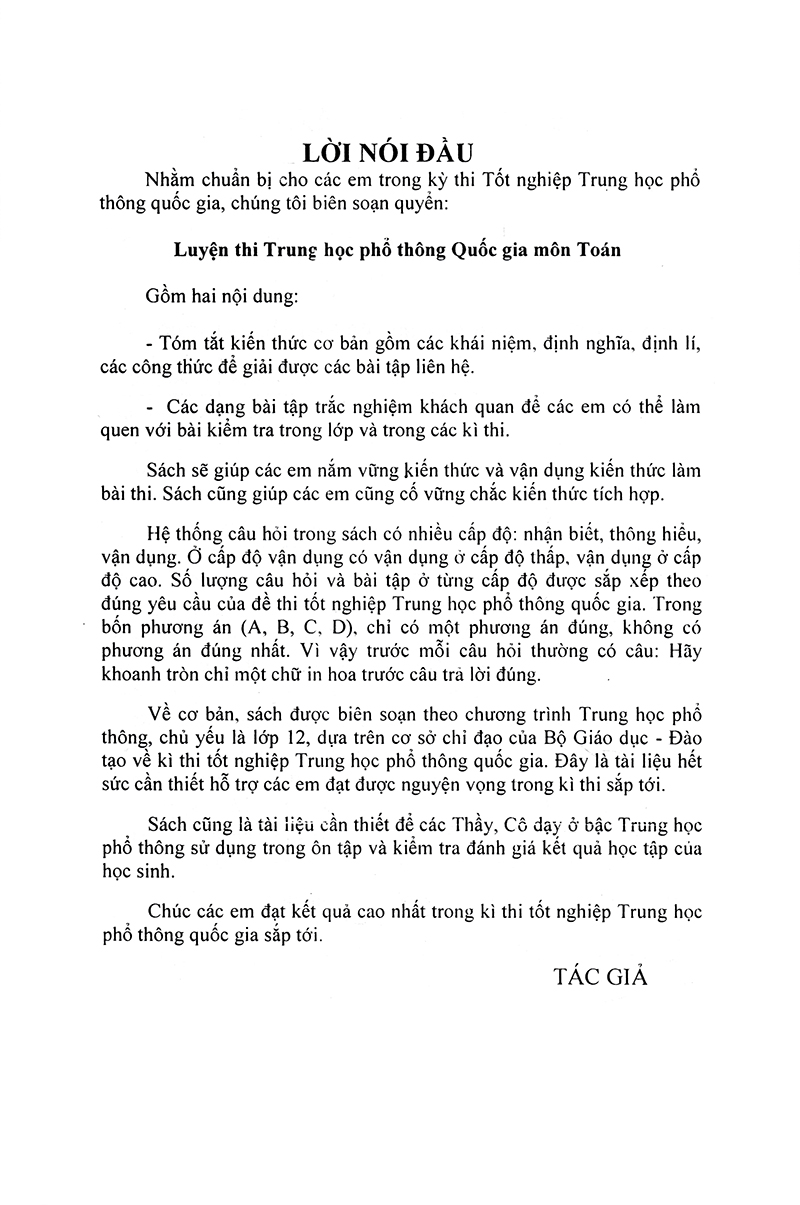 Luyện Thi Trung Học Phổ Thông Quốc Gia 2019 - Môn Toán (Biên Soạn Theo Chương Trình Trắc Nghiệm) PDF đọc ebook online, epub online, nghe sách nói audio miễn phí. Tải sách Luyện Thi Trung Học Phổ Thông Quốc Gia 2019 - Môn Toán (Biên Soạn Theo Chương Trình Trắc Nghiệm) PDF đọc ebook online, epub online, nghe sách nói audio miễn phí.