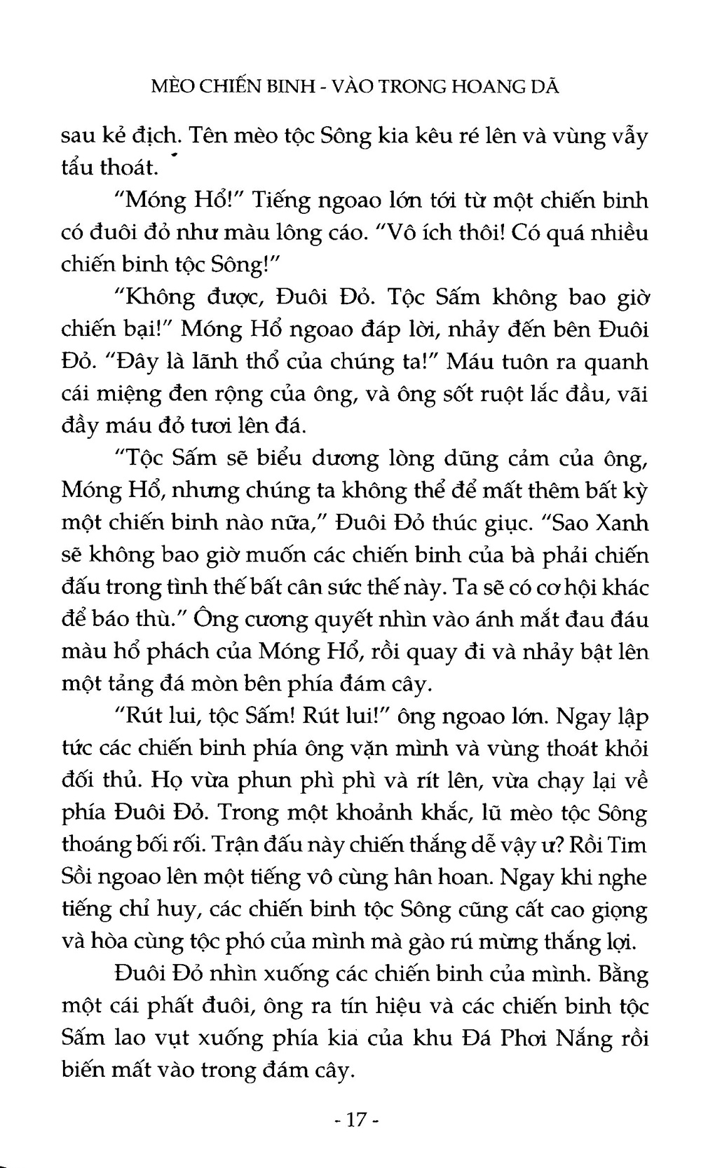 Mèo Chiến Binh - Vào Trong Hoang Dã PDF đọc ebook online, epub online, nghe sách nói audio miễn phí.
