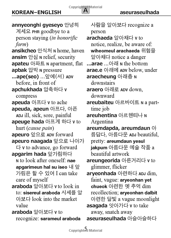 Mini Korean Dictionary KoreanEnglish EnglishKorean (Tuttle Mini