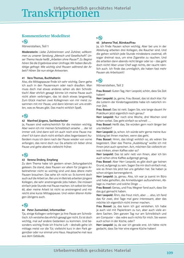Mit erfolg zu telc deutsch b1 beruf bungsbuch audio cd