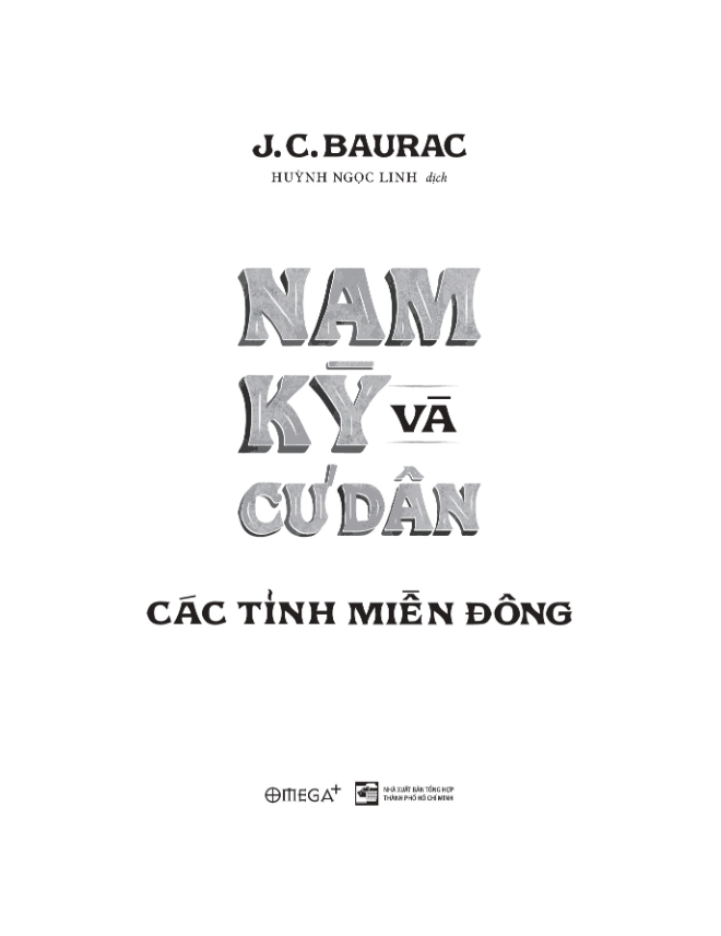 Nam Kỳ Và Cư Dân Các Tỉnh Miền Đông PDF Nam Kỳ Và Cư Dân Các Tỉnh Miền Đông PDF