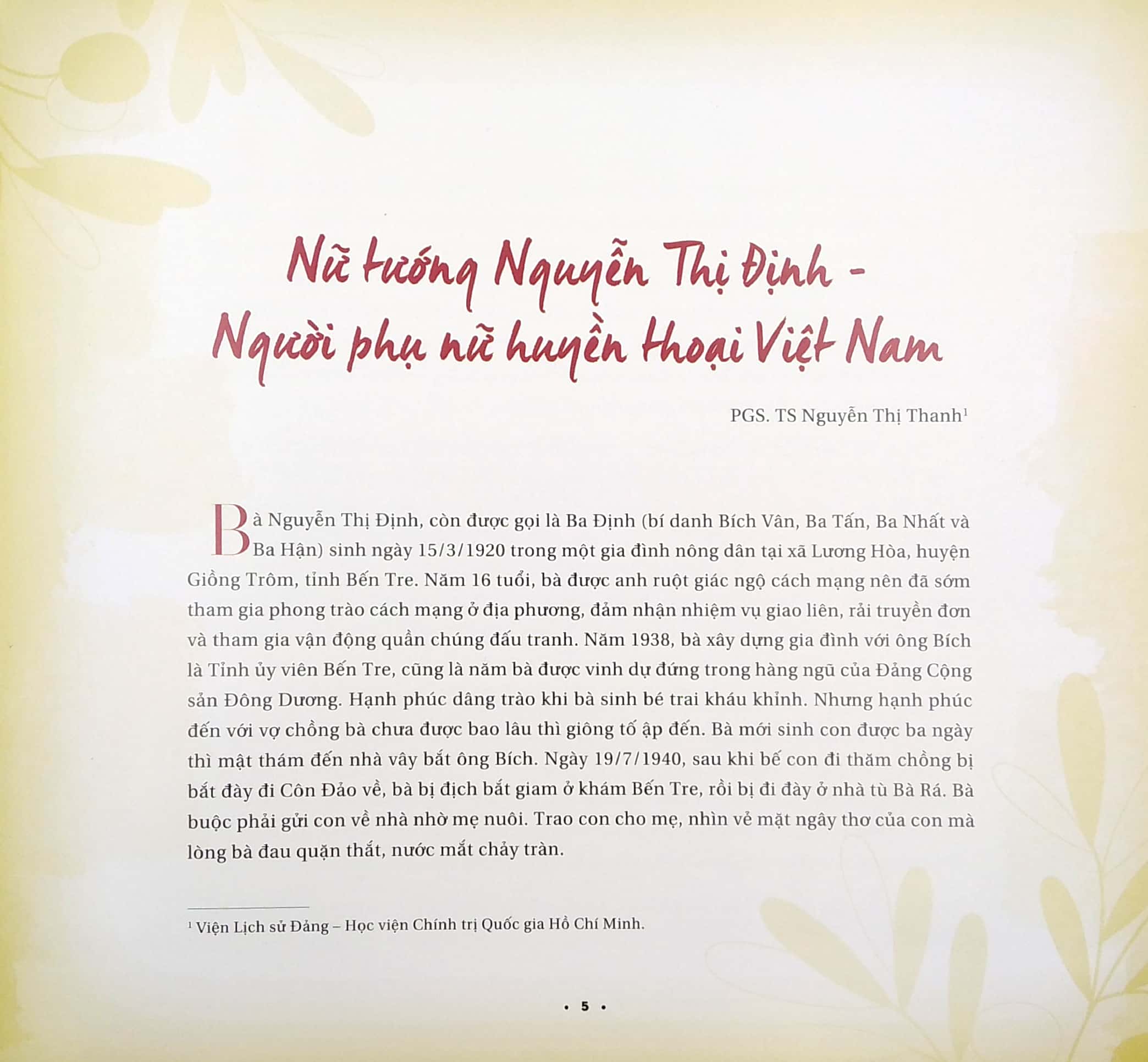 Nguyễn Thị Định - Vị Nữ Tướng Đầu Tiên Của Thời Đại Hồ Chí Minh PDF Nguyễn Thị Định - Vị Nữ Tướng Đầu Tiên Của Thời Đại Hồ Chí Minh PDF