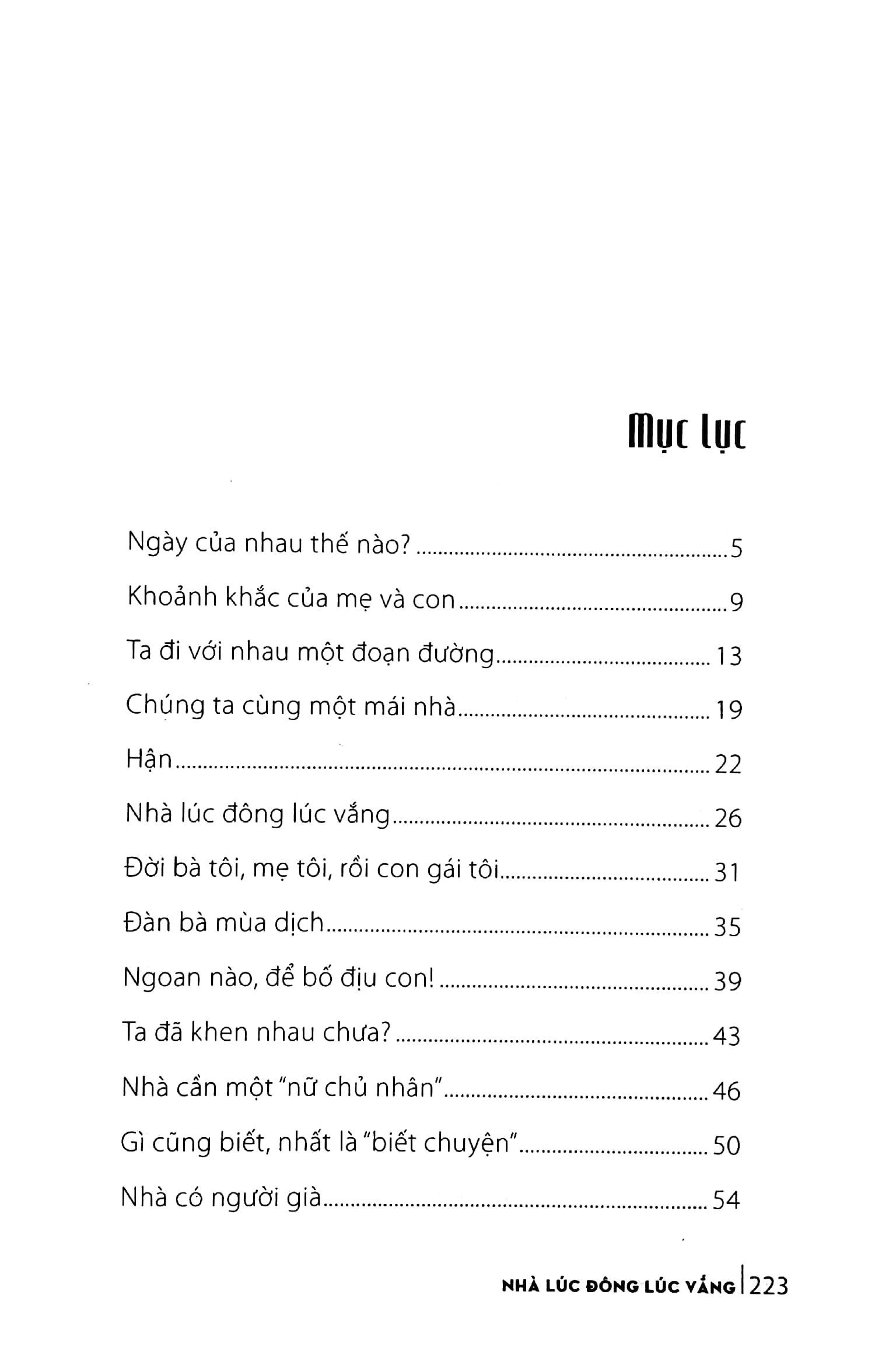 Nhà Lúc Đông Lúc Vắng PDF