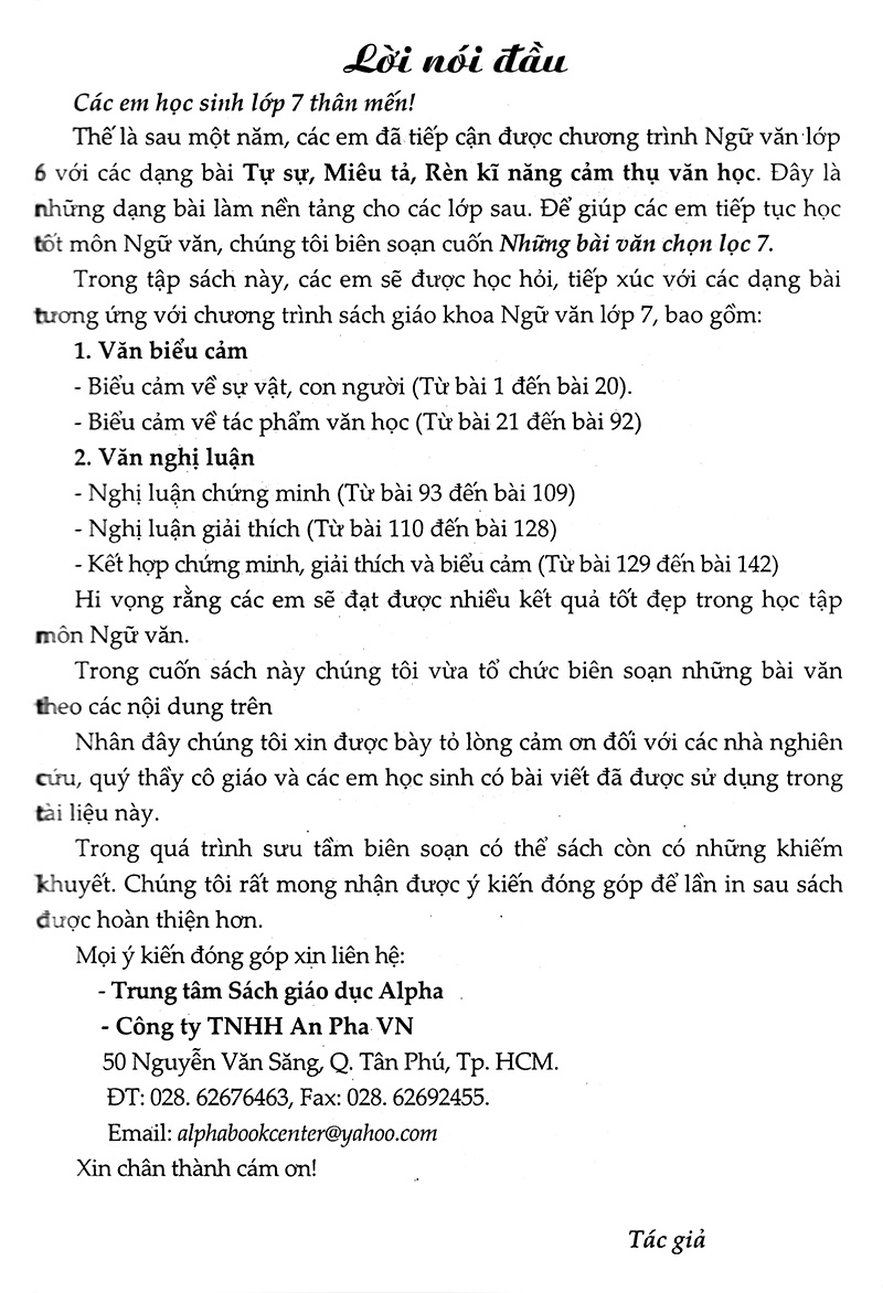 Tải sách Những Bài Văn Chọn Lọc 7 PDF đọc ebook online, epub online, nghe sách nói audio miễn phí.