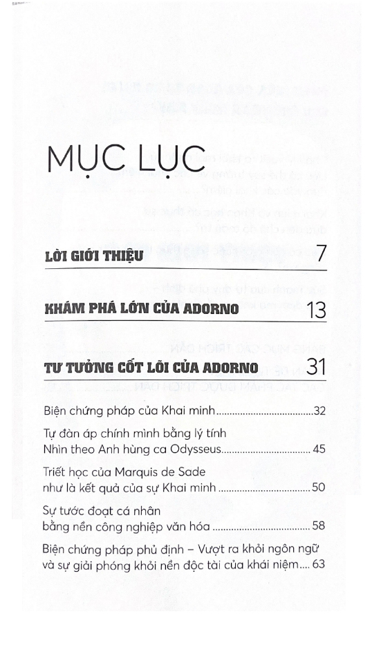 Những Nhà Tư Tưởng Lớn - Adorno Trong 60 Phút PDF Những Nhà Tư Tưởng Lớn - Adorno Trong 60 Phút PDF