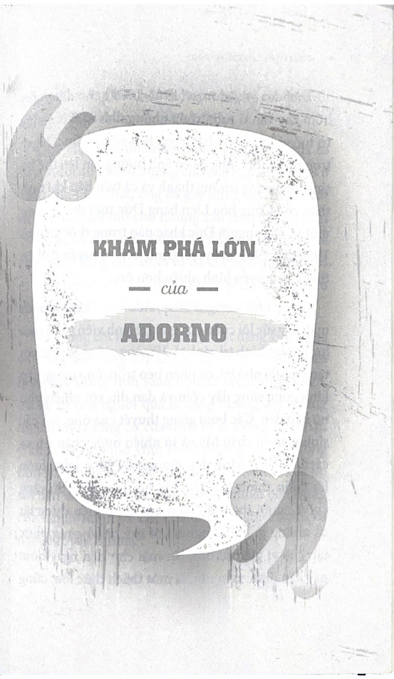 Những Nhà Tư Tưởng Lớn - Adorno Trong 60 Phút PDF Những Nhà Tư Tưởng Lớn - Adorno Trong 60 Phút PDF