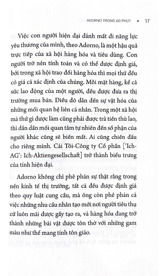 Những Nhà Tư Tưởng Lớn - Adorno Trong 60 Phút PDF Những Nhà Tư Tưởng Lớn - Adorno Trong 60 Phút PDF