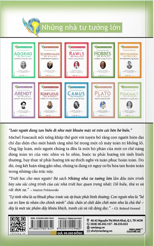 Tải sách Những Nhà Tư Tưởng Lớn - Foucault Trong 60 Phút PDF đọc ebook online, epub online, nghe sách nói audio miễn phí.