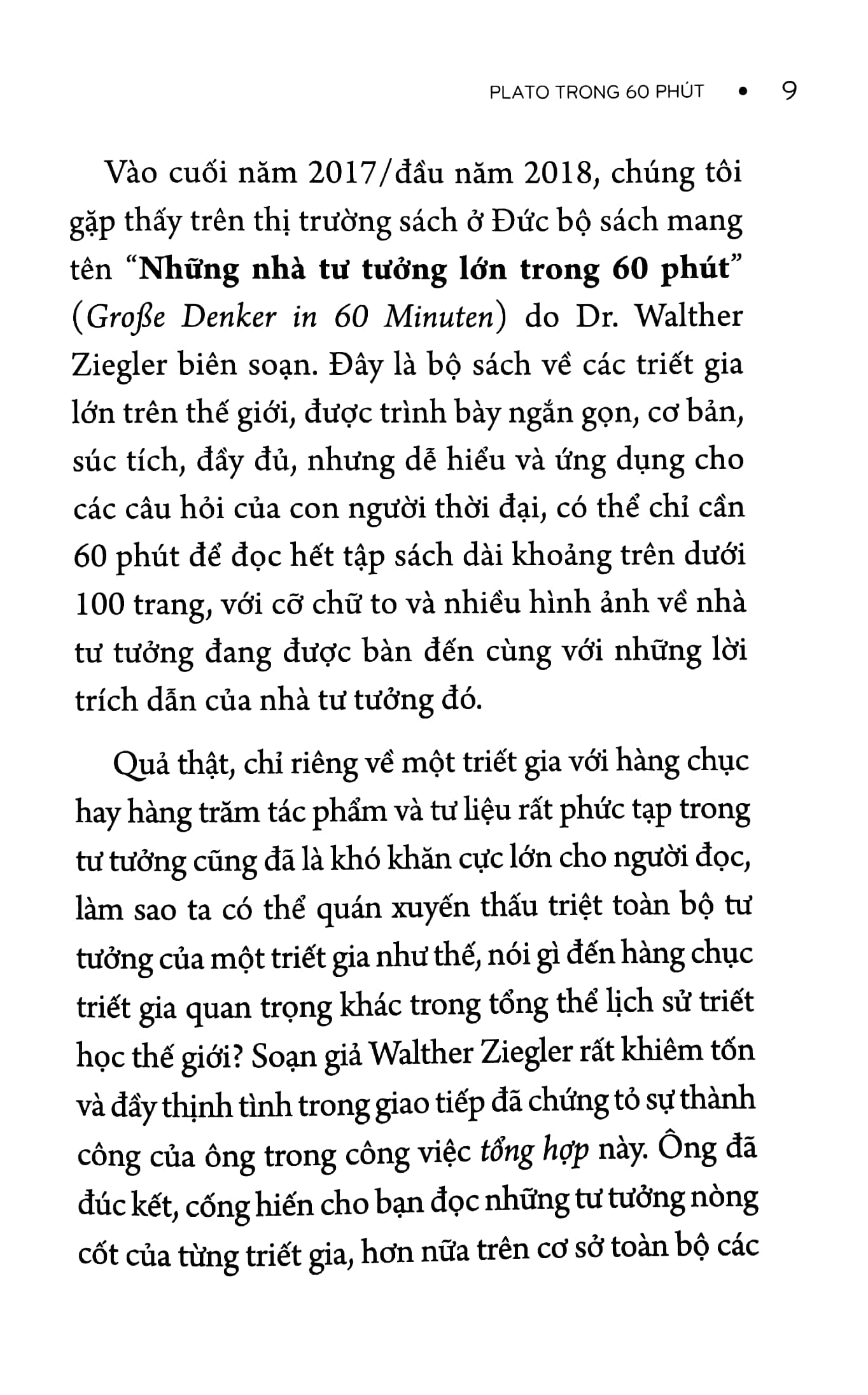 Những Nhà Tư Tưởng Lớn - Plato In 60 Minuten - Plato Trong 60 Phút PDF