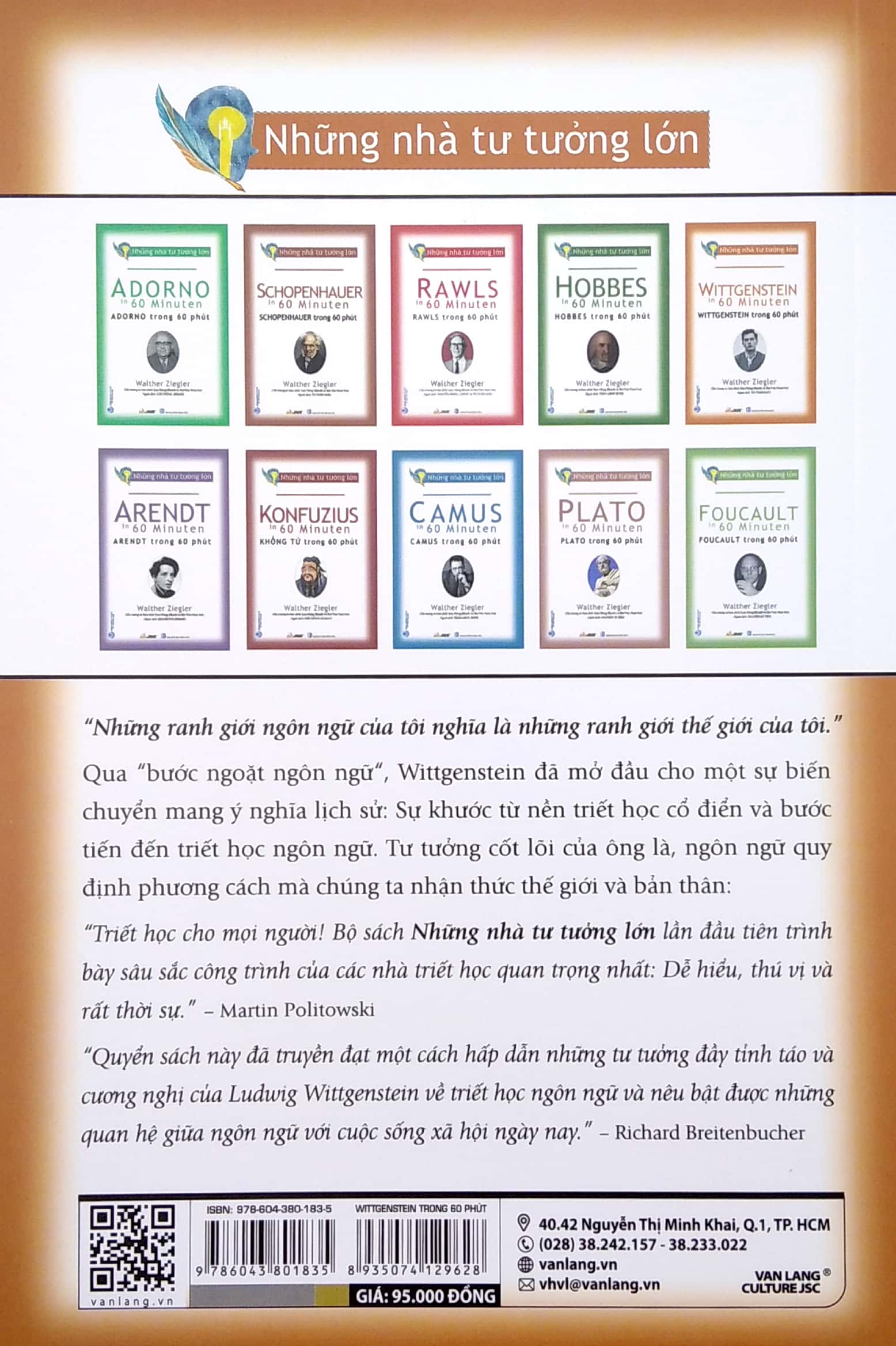 Những Nhà Tư Tưởng Lớn - Wittgenstein In 60 Minuten - Wittgenstein Trong 60 Phút PDF đọc ebook online, epub online, nghe sách nói audio miễn phí.