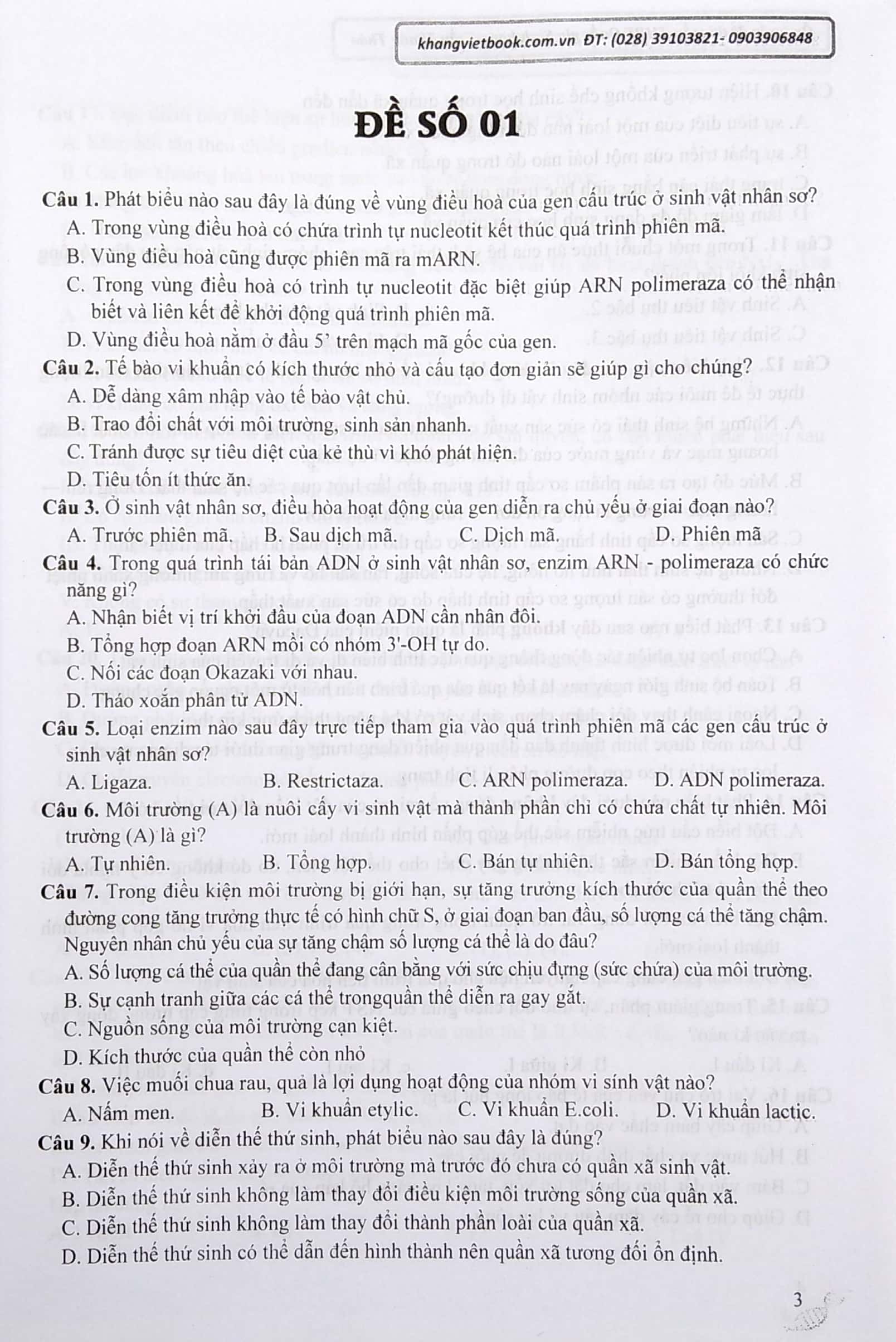 Ôn Luyện Đề Thi Mẫu THPT Quốc Gia 2019 - Môn Sinh Học PDF đọc ebook online, epub online, nghe sách nói audio miễn phí.