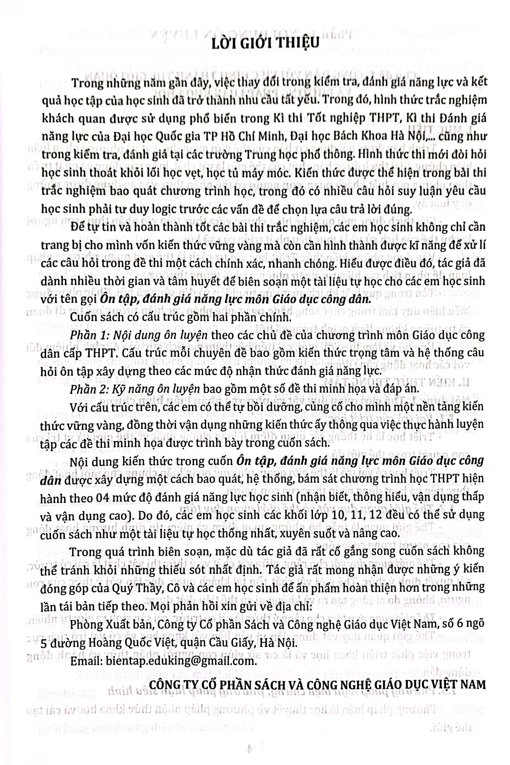 Tải sách Ôn Tập Đánh Giá Năng Lực Môn Giáo Dục Công Dân PDF đọc ebook online, epub online, nghe sách nói audio miễn phí.