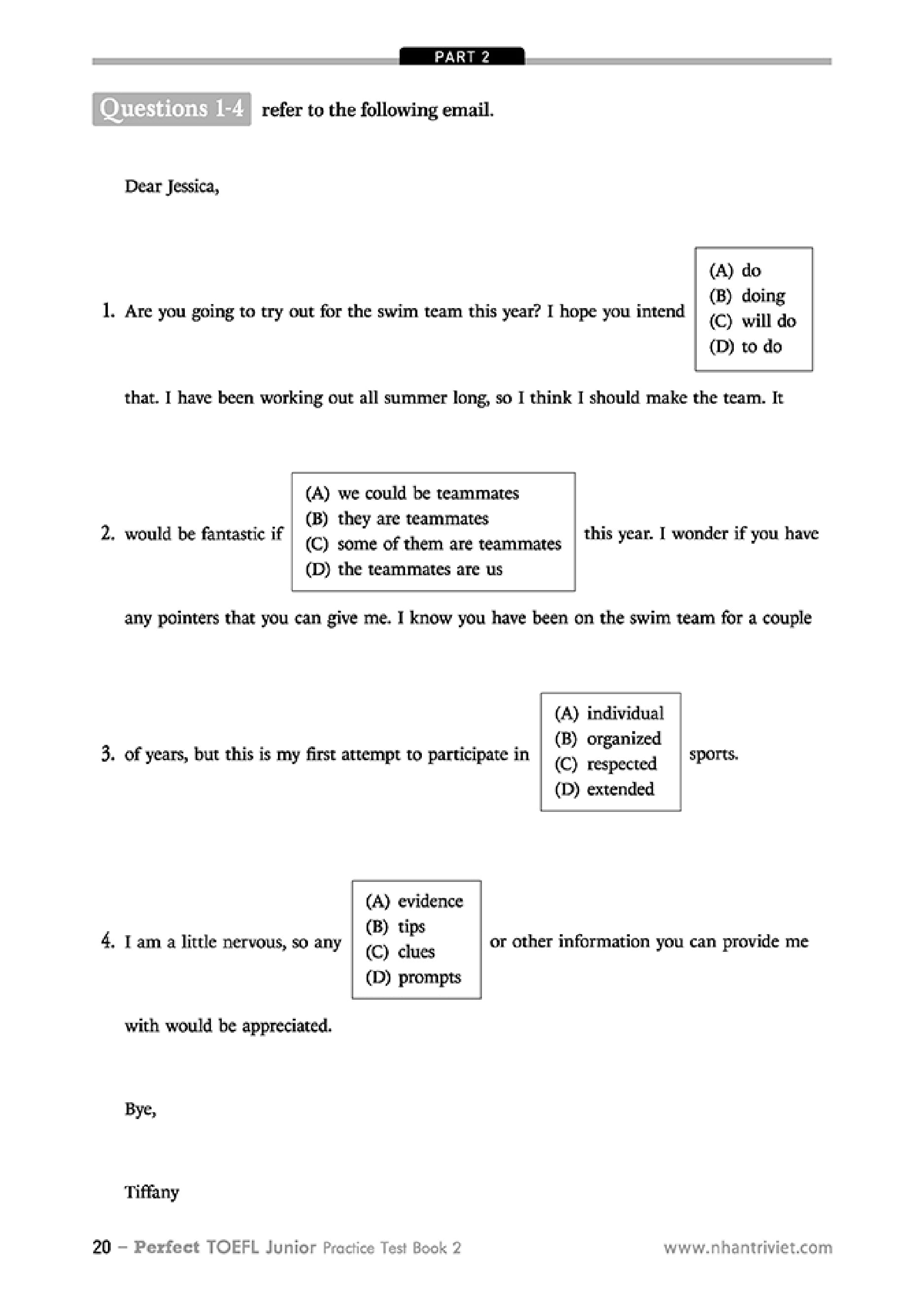 Bộ Perfect TOEFL Junior Practice Test - Book 2 CD PDF Bộ Perfect TOEFL Junior Practice Test - Book 2 CD PDF
