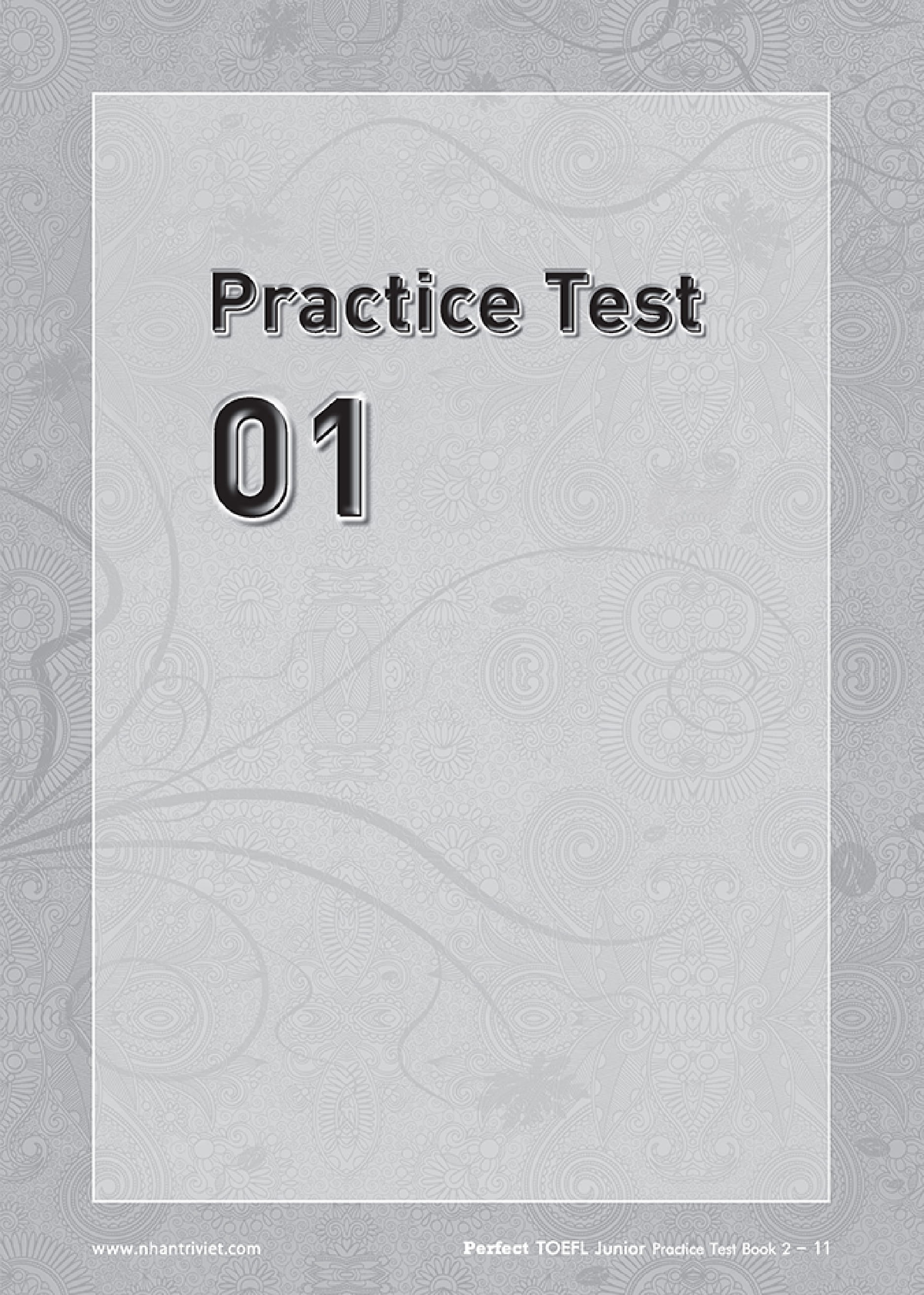 S ch Perfect TOEFL Junior Practice Test Book 2 CD FAHASA COM