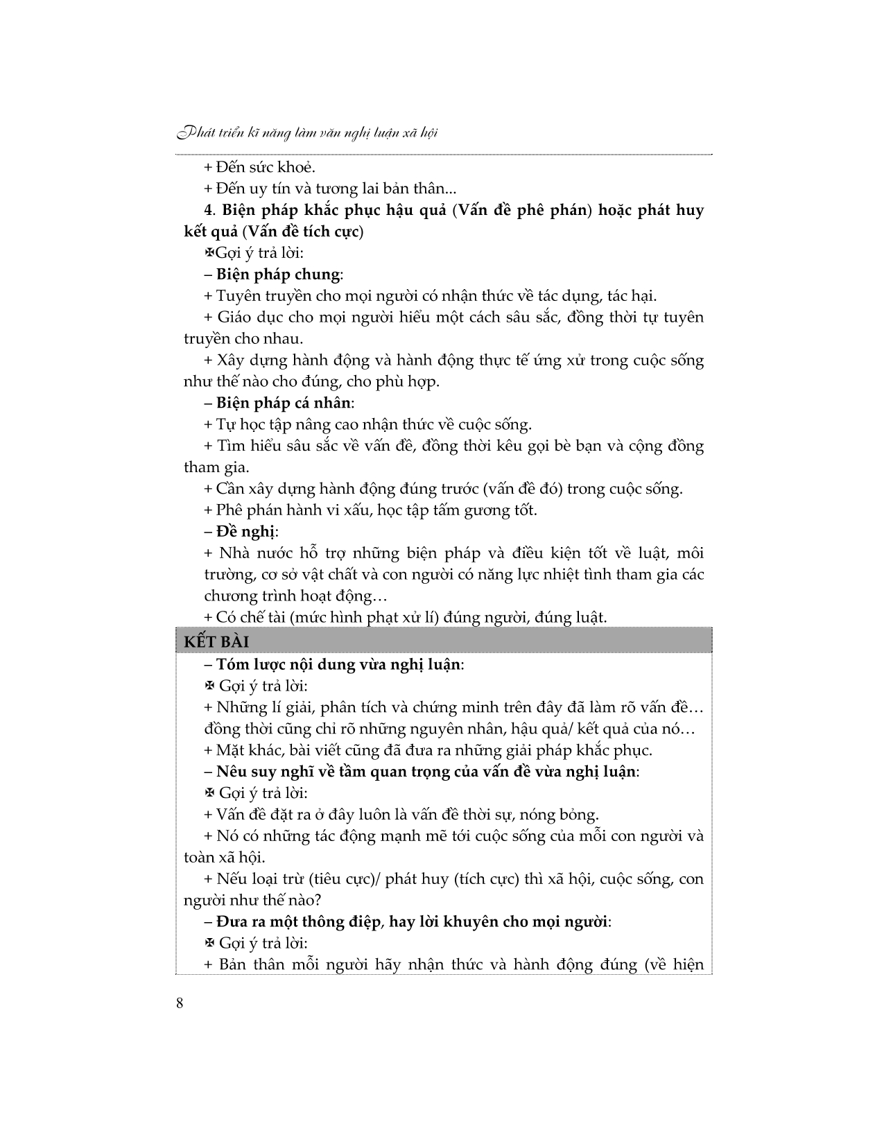 Phát Triển Kĩ Năng Làm Văn Nghị Luận Xã Hội (Dùng Cho Học Sinh THCS & THPT) PDF đọc ebook online, epub online, nghe sách nói audio miễn phí.