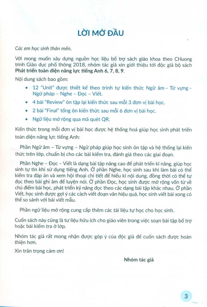 Phát Triển Toàn Diện Năng Lực Tiếng Anh 7 - Tập 2 (Biên Soạn Theo Chương Trình GDPT 2018) PDF đọc ebook online, epub online, nghe sách nói audio miễn phí.
