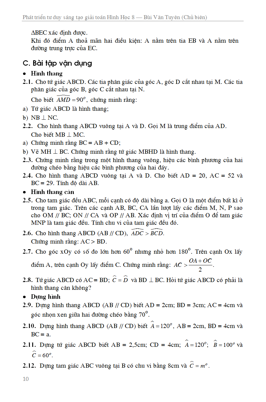 Phát Triển Tư Duy Sáng Tạo - Giải Toán Hình Học 8 PDF đọc ebook online, epub online, nghe sách nói audio miễn phí.