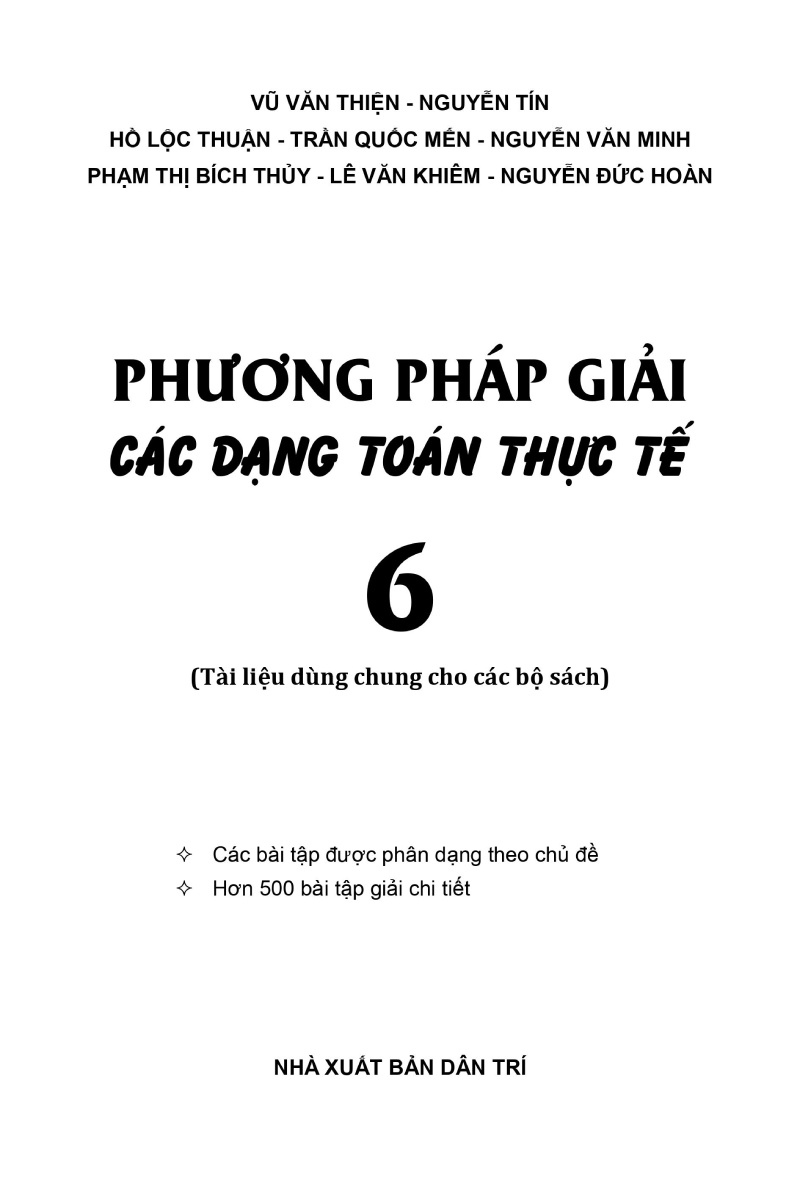 Tải sách Phương Pháp Giải Các Dạng Toán Thực Tế 6 PDF đọc ebook online, epub online, nghe sách nói audio miễn phí.