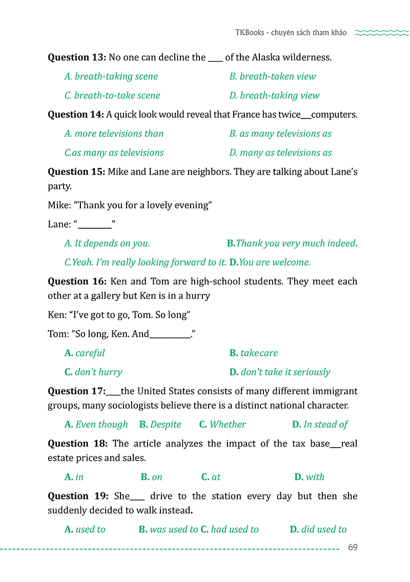 Rèn Kỹ Năng Làm Bài Trắc Nghiệm Môn Tiếng Anh PDF đọc ebook online, epub online, nghe sách nói audio miễn phí. Rèn Kỹ Năng Làm Bài Trắc Nghiệm Môn Tiếng Anh PDF đọc ebook online, epub online, nghe sách nói audio miễn phí.