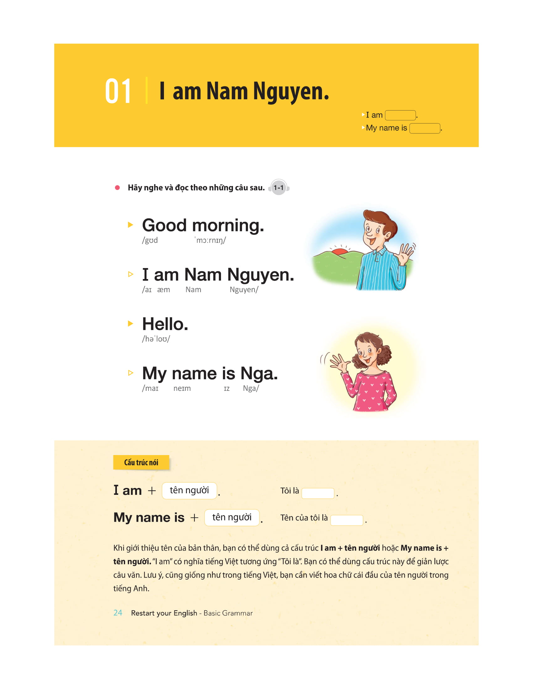 Restart Your English - Basic Grammar - Yêu Lại Tiếng Anh Từ Đầu PDF đọc ebook online, epub online, nghe sách nói audio miễn phí. Tải sách Restart Your English - Basic Grammar - Yêu Lại Tiếng Anh Từ Đầu PDF đọc ebook online, epub online, nghe sách nói audio miễn phí.