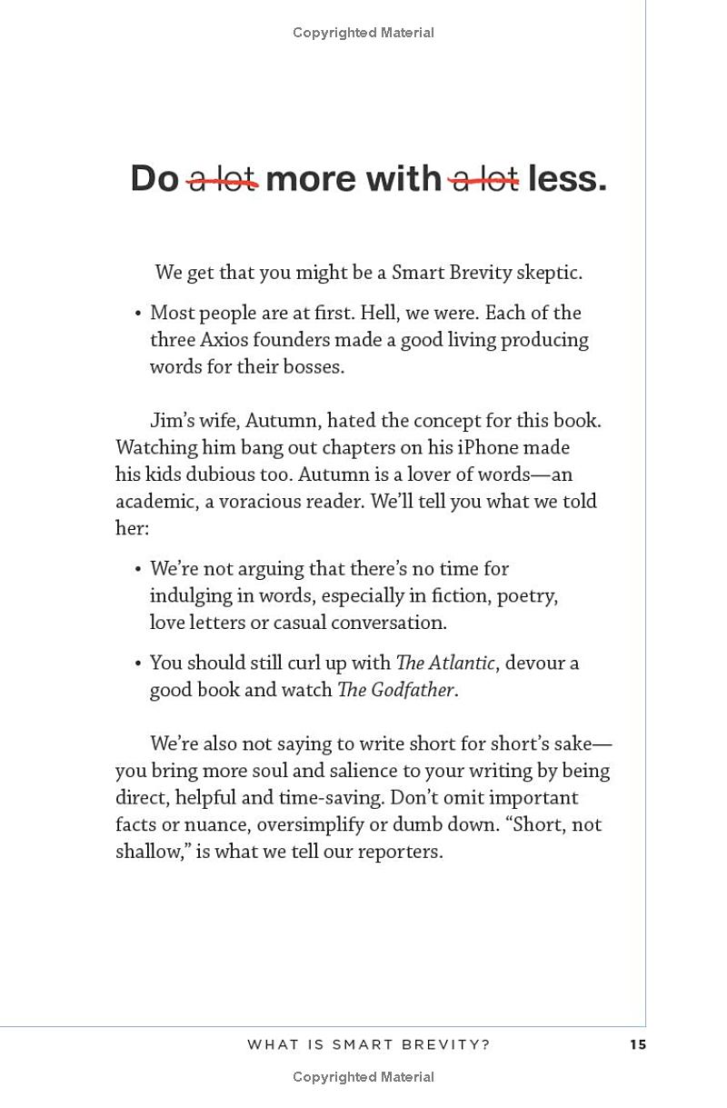 Smart Brevity Less Examples Smart Brevity: The Power Of Saying More With Less PDF - Reds