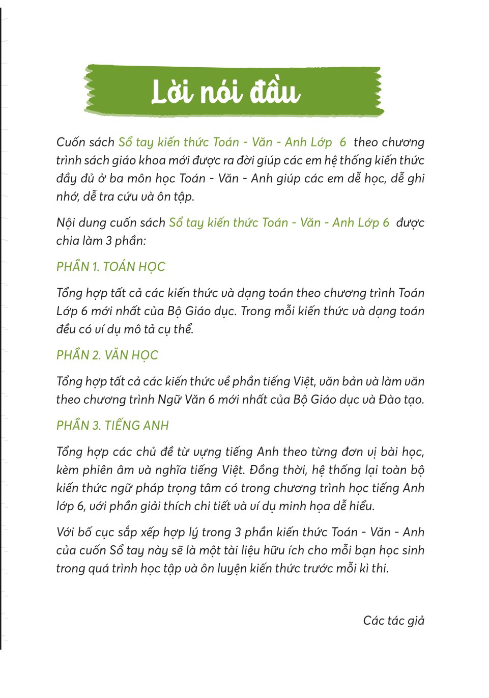 Sổ Tay Kiến Thức Toán Văn Anh Lớp 6 PDF đọc ebook online, epub online, nghe sách nói audio miễn phí. Sổ Tay Kiến Thức Toán Văn Anh Lớp 6 PDF đọc ebook online, epub online, nghe sách nói audio miễn phí.