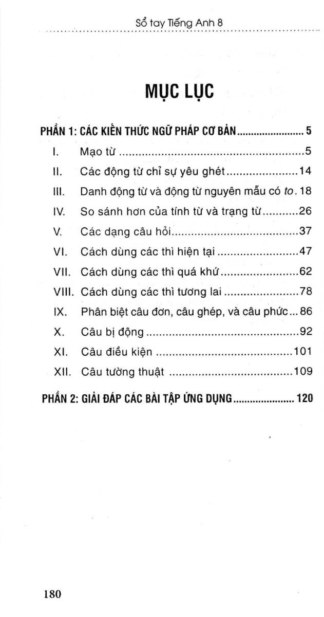 Tải sách Sổ Tay Tiếng Anh 8 PDF đọc ebook online, epub online, nghe sách nói audio miễn phí.