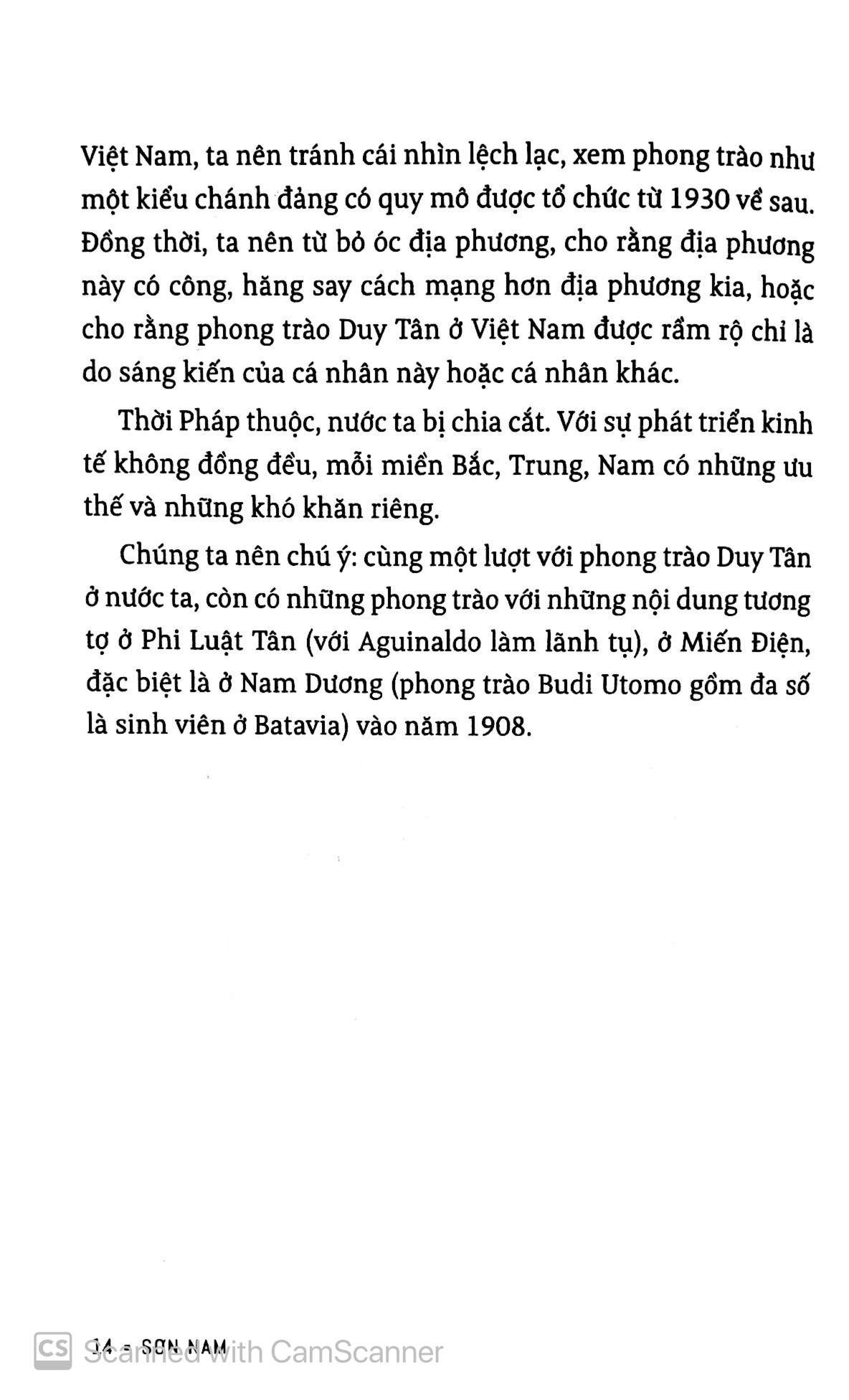 Sơn Nam - Phong Trào Duy Tân Ở Bắc, Trung, Nam PDF