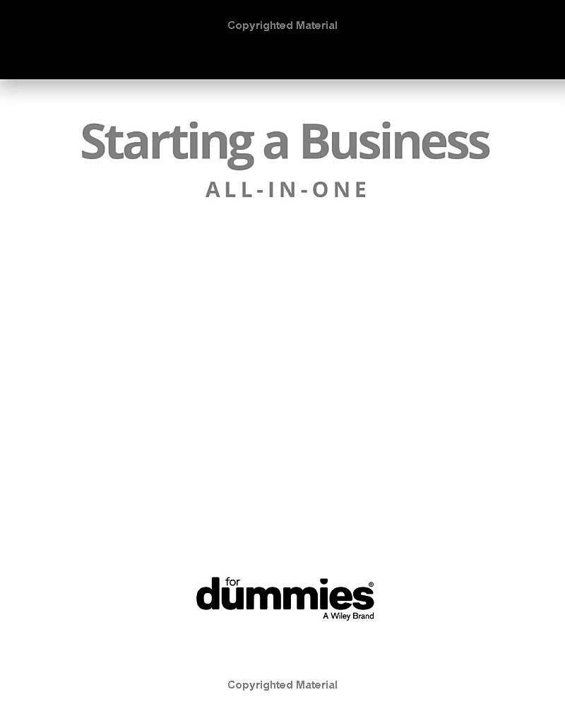 Starting A Business AllinOne For Dummies 3rd Edition