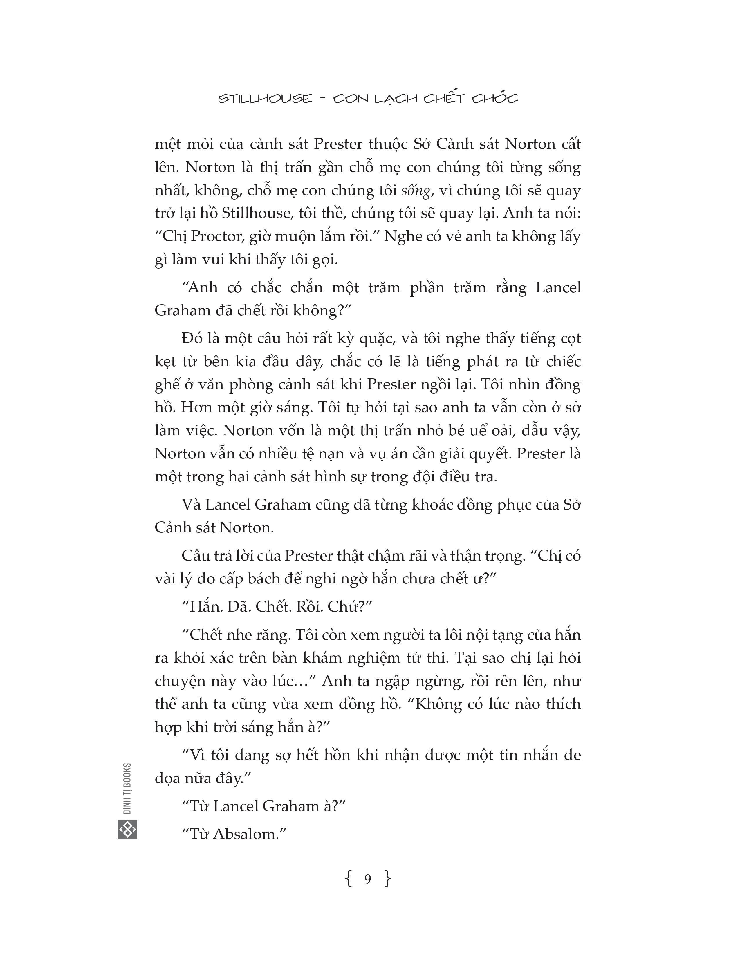 Stillhouse - Con Lạch Chết Chóc PDF đọc ebook online, epub online, nghe sách nói audio miễn phí. Stillhouse - Con Lạch Chết Chóc PDF đọc ebook online, epub online, nghe sách nói audio miễn phí.