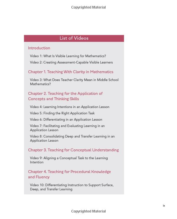 Teaching Mathematics In The Visible Learning Classroom, Grades 68