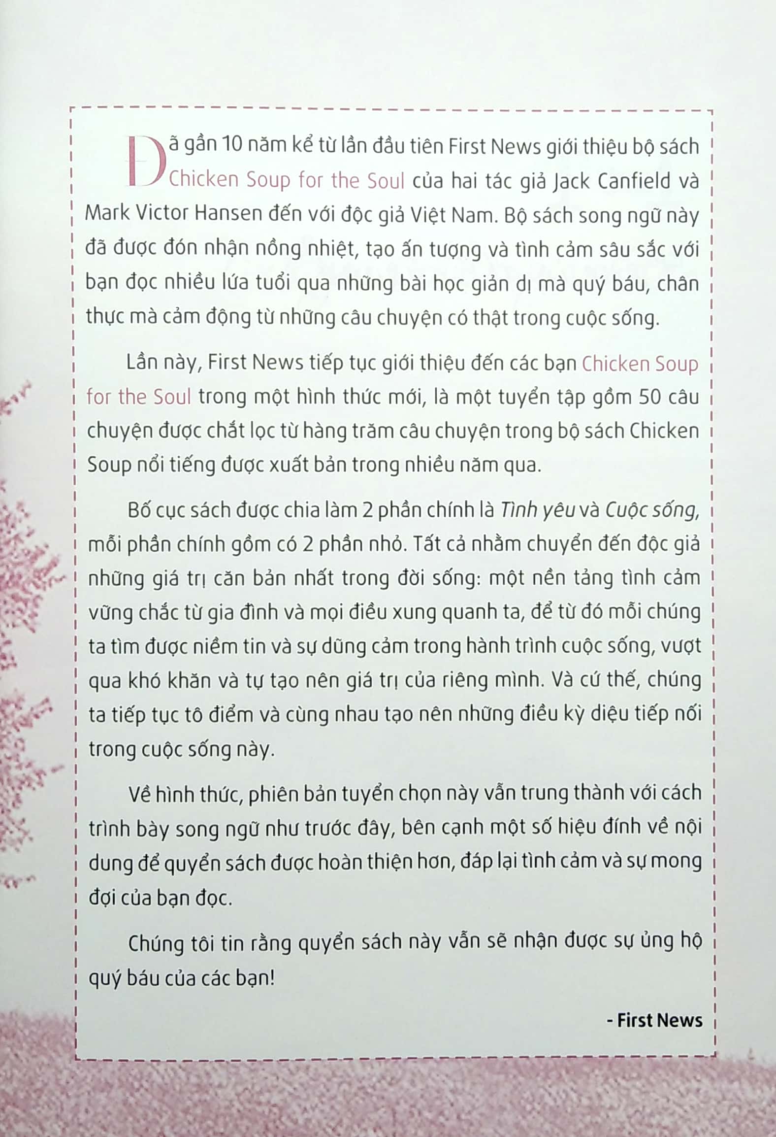 The Best Of Chicken Soup For The Soul - Tuyển Tập Những Câu Chuyện Hay Nhất Song Ngữ Anh Việt PDF
