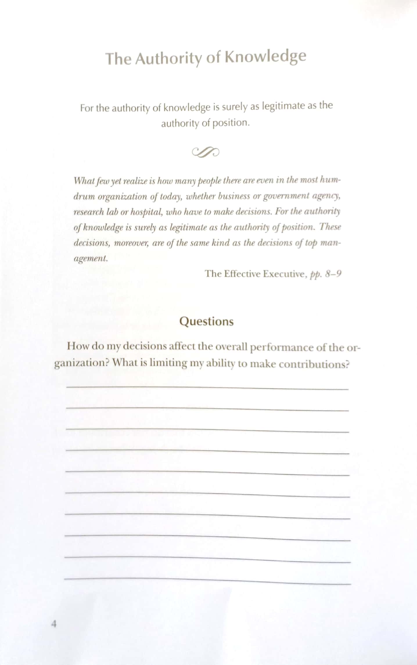 The effective executive in action a journal for getting the right