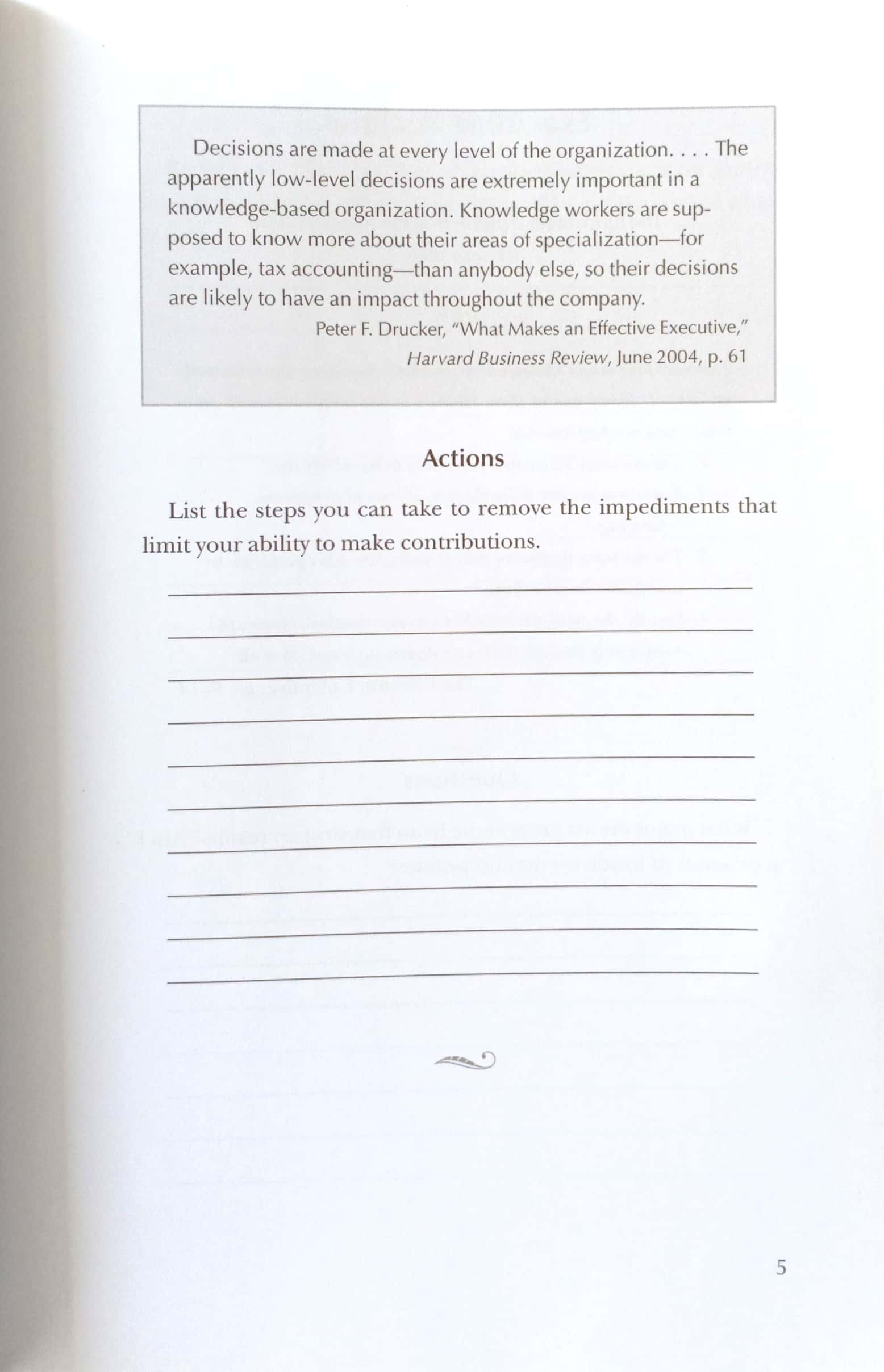 The effective executive in action a journal for getting the right